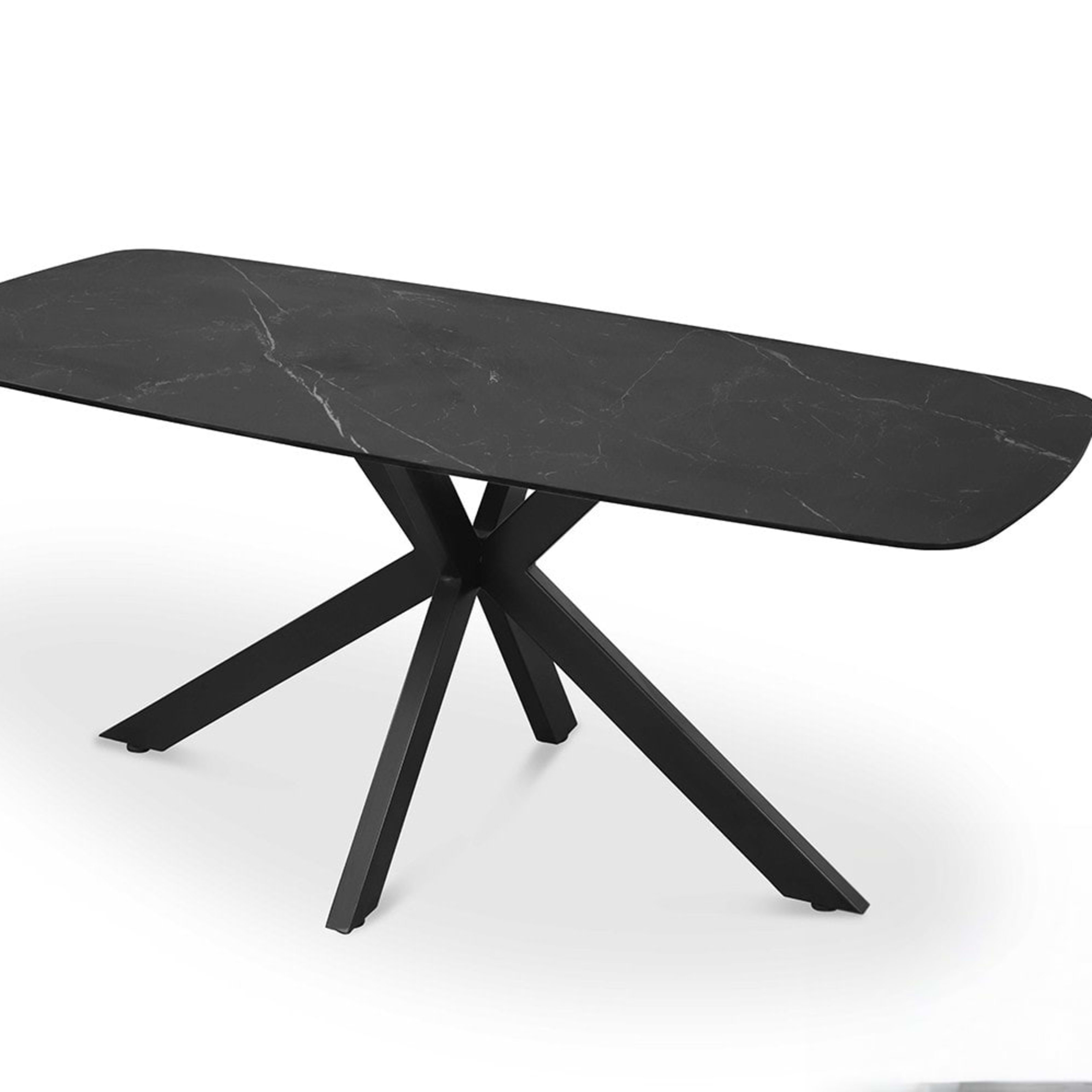 Tafel 'Apollo' 180 cm Deens Ovaal Steen Zwart — 1