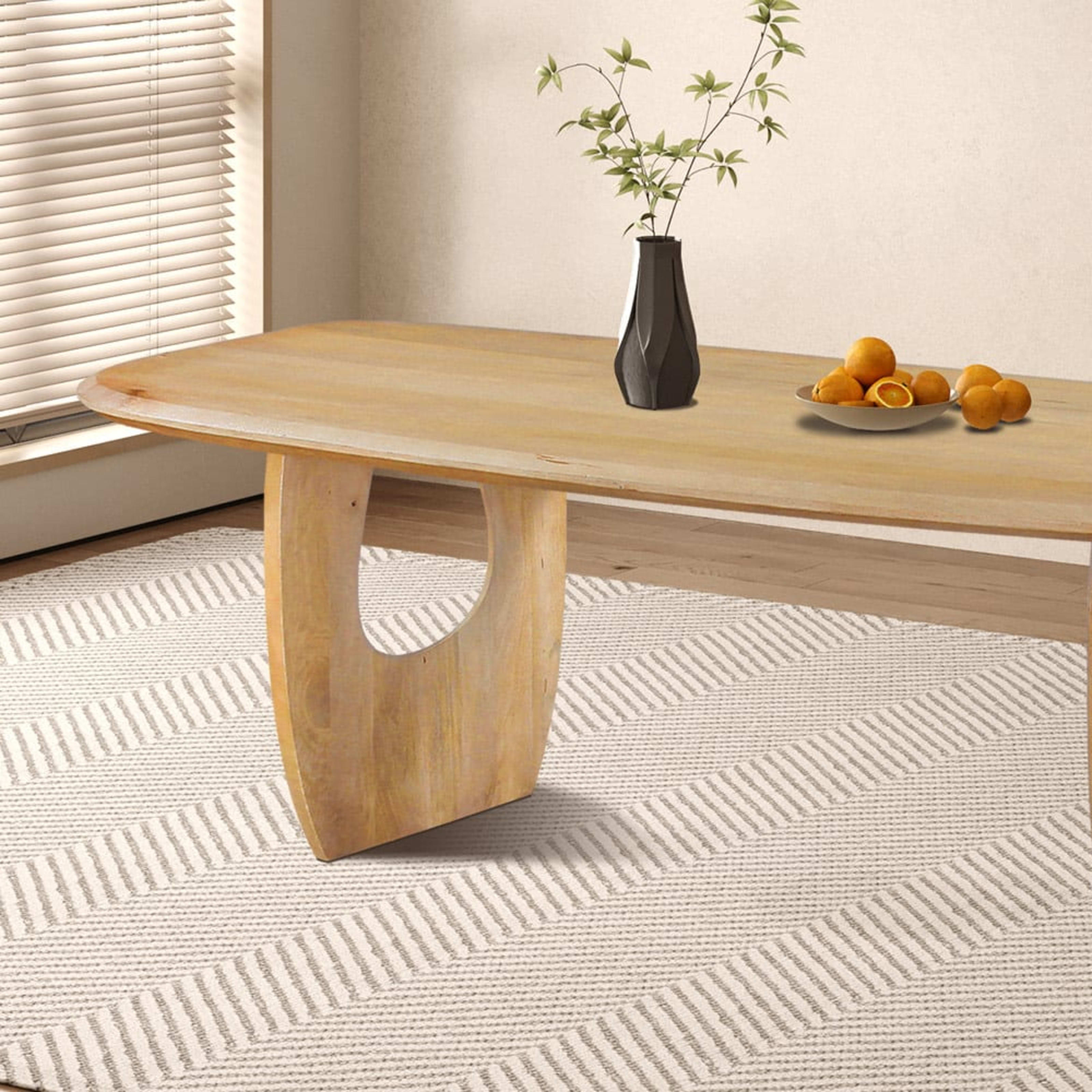 Tafel 'Braga' Deens Ovaal Mango hout Amandel — 2