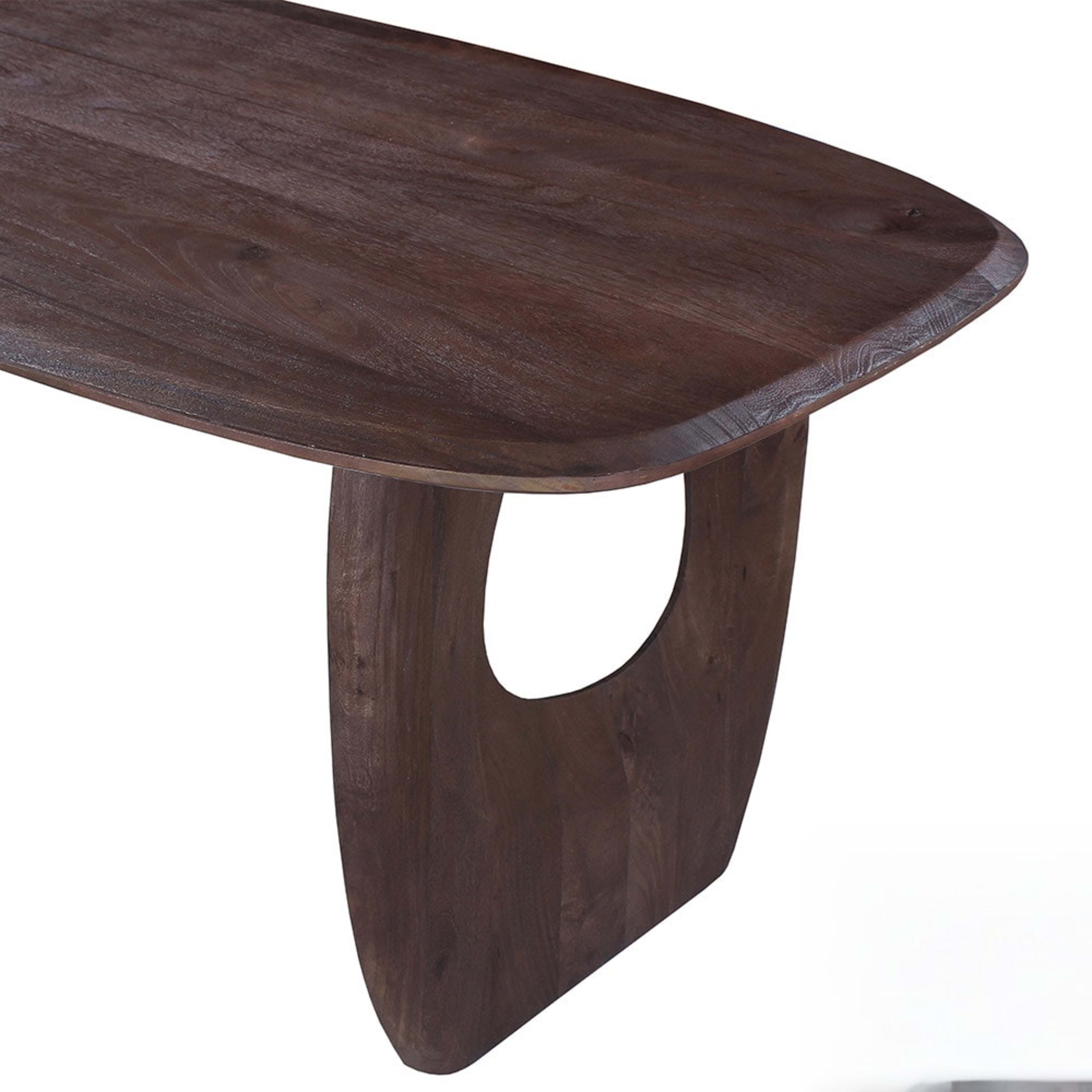 Tafel 'Braga' Deens Ovaal Mango hout Donkerbruin — 3