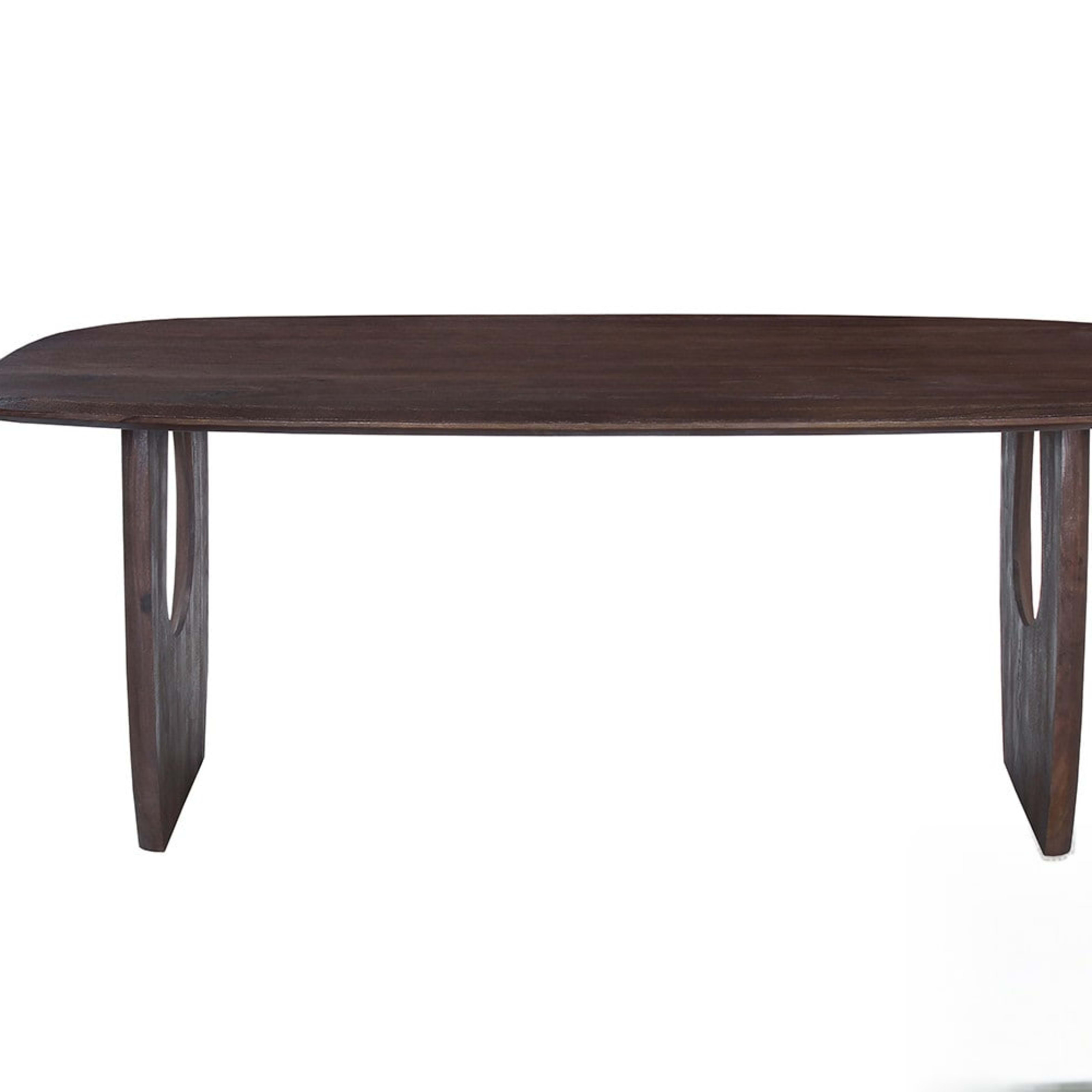 Tafel 'Braga' Deens Ovaal Mango hout Donkerbruin — 1