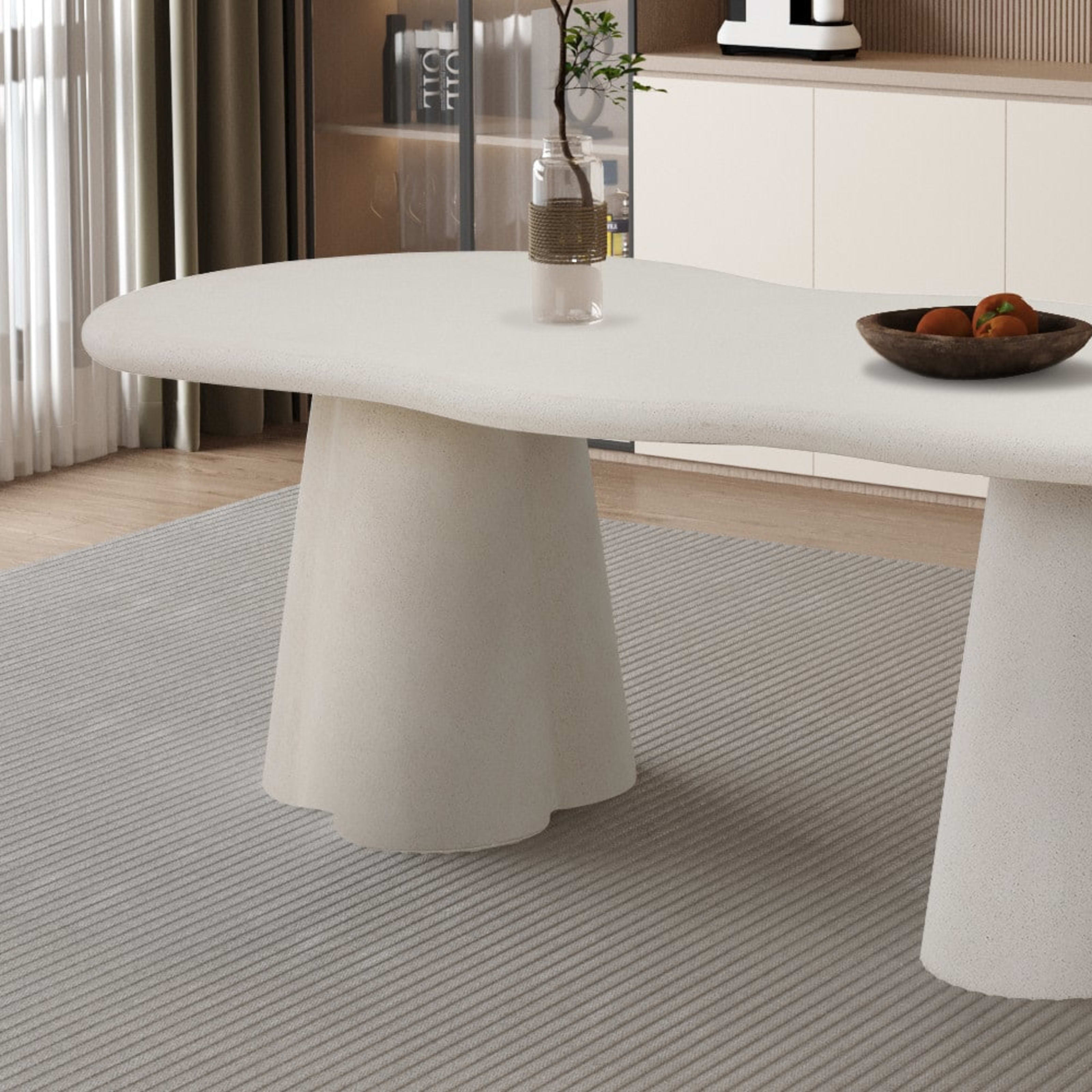 Tafel 'Faro' 220 cm Organisch Cement — 2