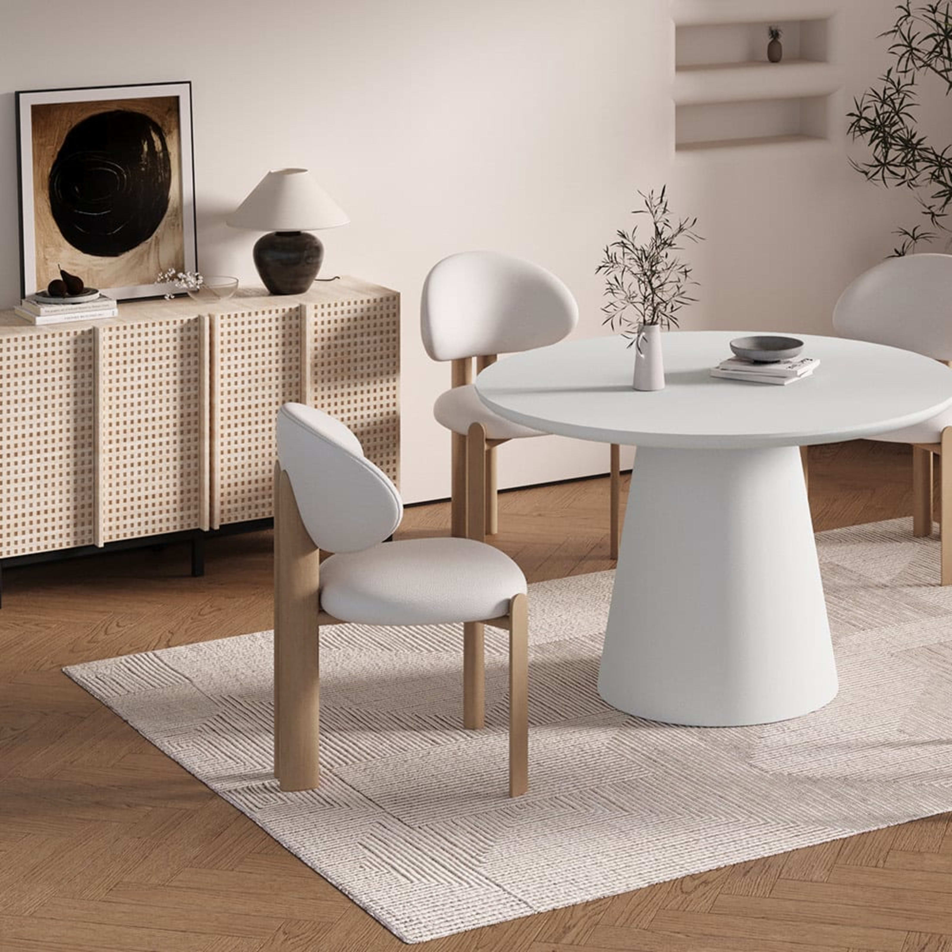 Tafel 'Tavira' 120 cm Rond Cement Ecru — 3