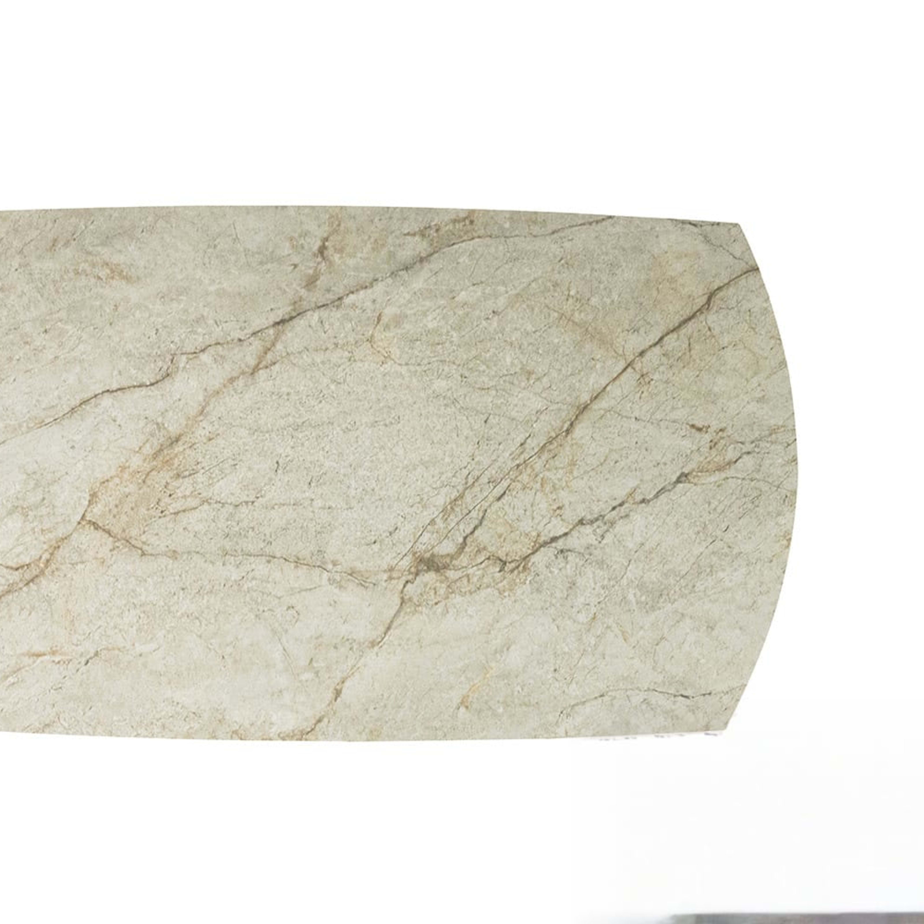 Uitschuifbare tafel 'Ares' 160-240 cm Deens Ovaal Glanzend Steen Beige — 3
