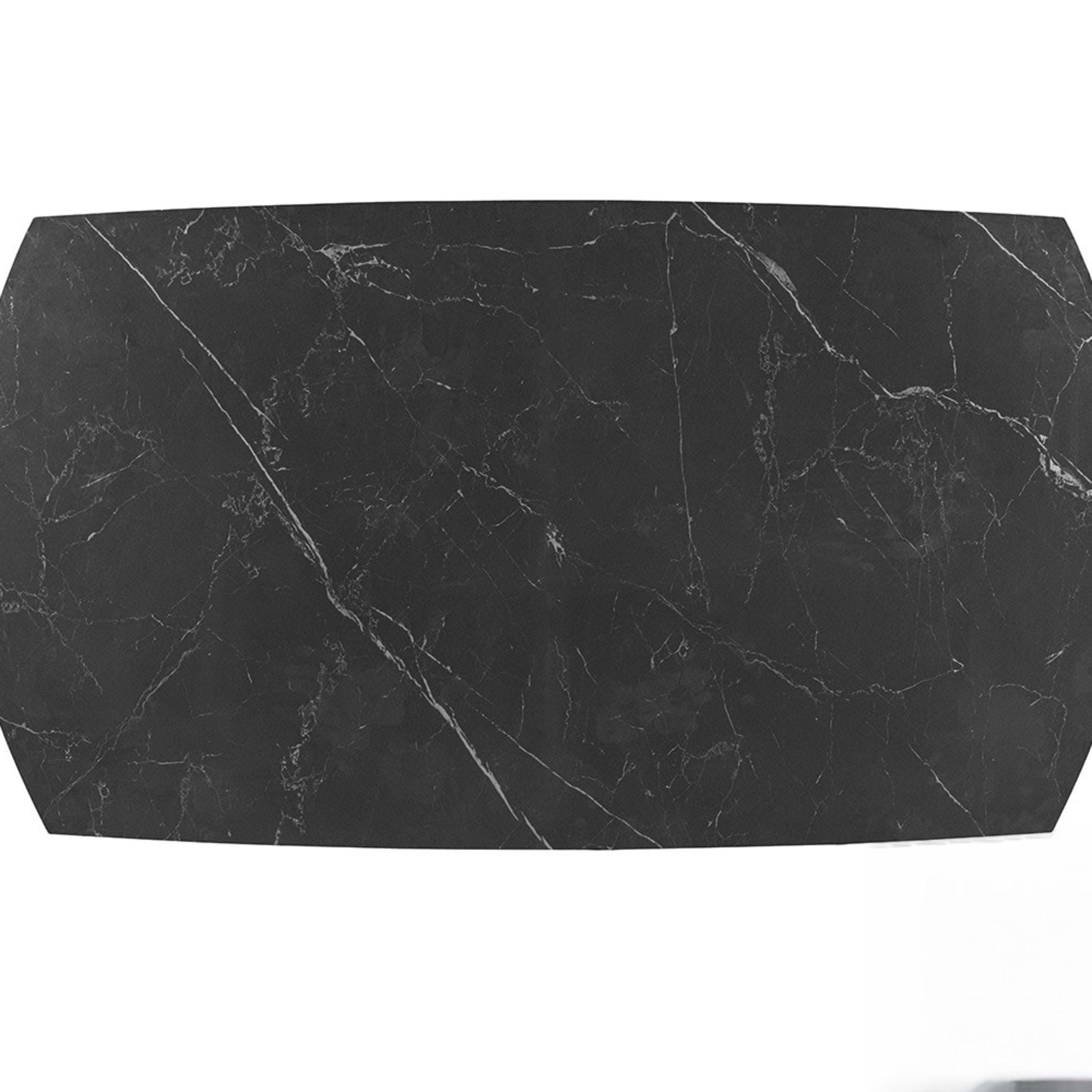 Uitschuifbare tafel 'Ares' 160-240 cm Deens Ovaal Steen Zwart — 3