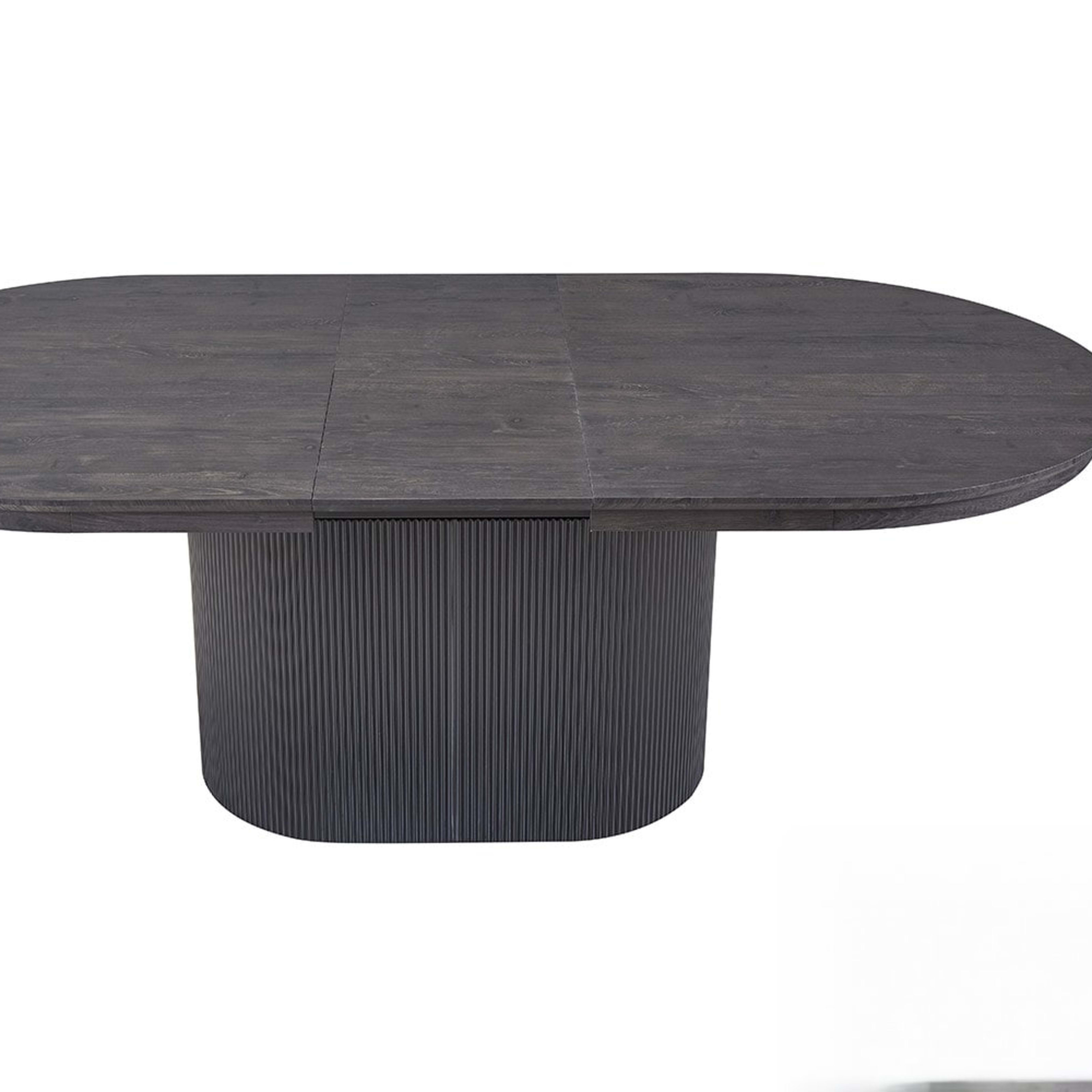Uitschuifbare tafel 'Lagos' 180-220 cm Ovaal Decor Donkerbruin — 2