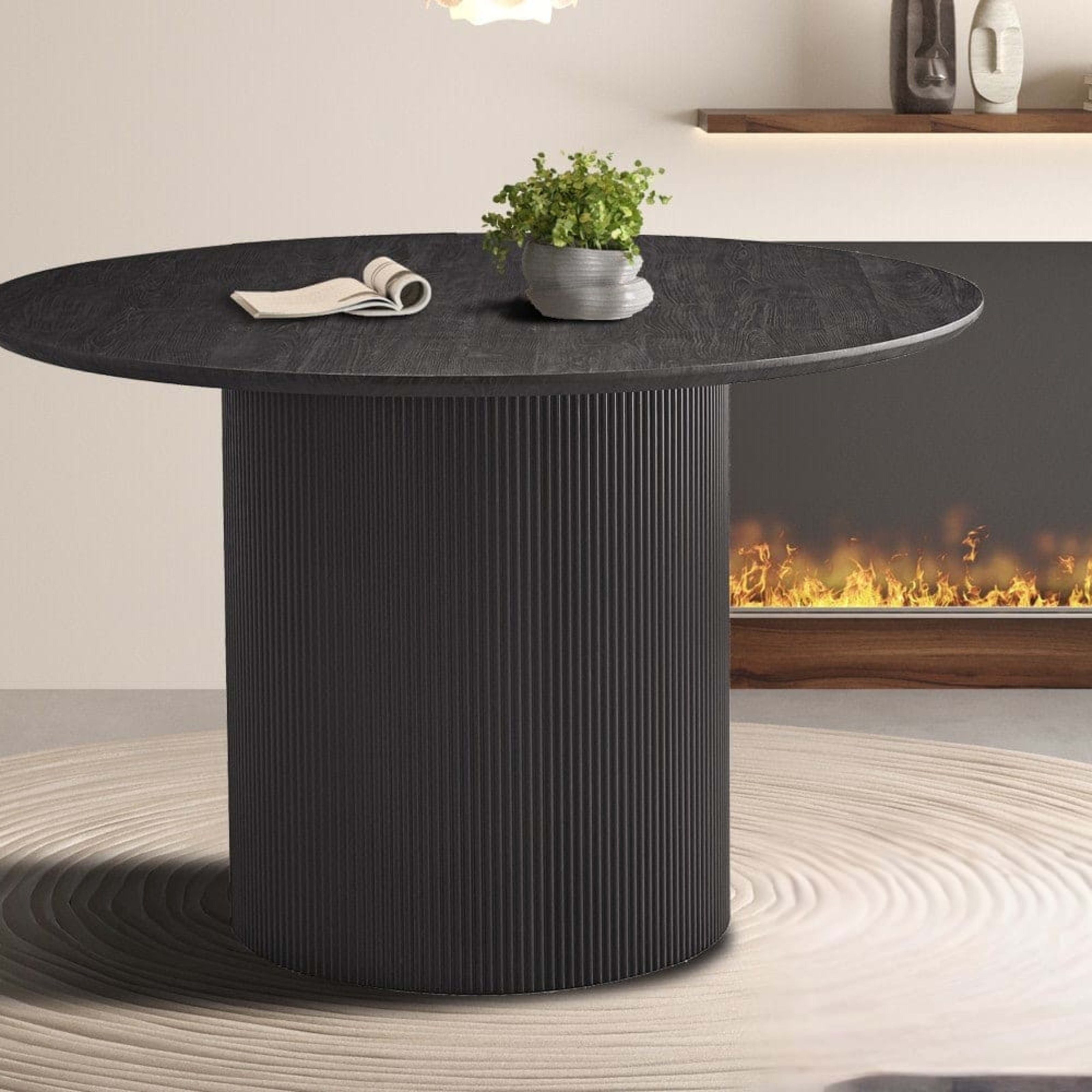 Tafel 'Lagos' 120 cm Rond Decor Donkerbruin — 2