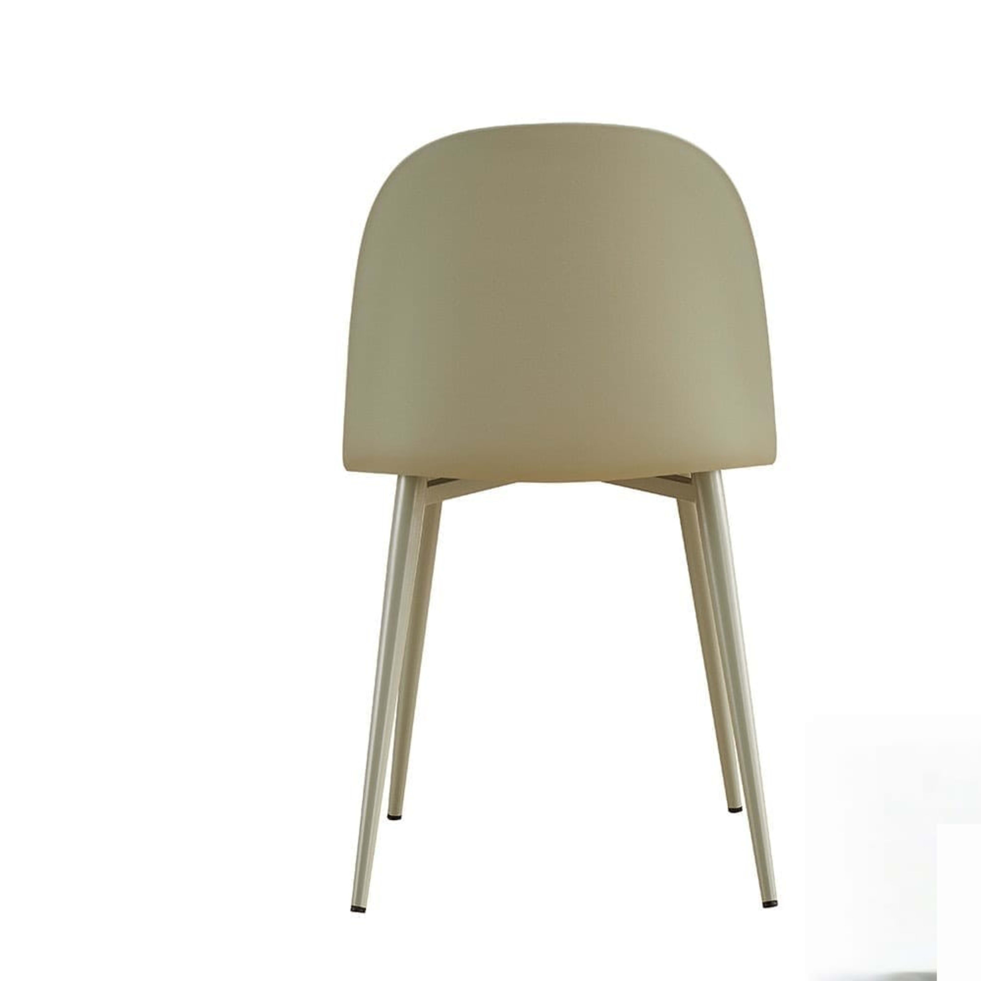 Stoel 'Jasmin' Zitting PP kussen PU Grijs-groen — 3
