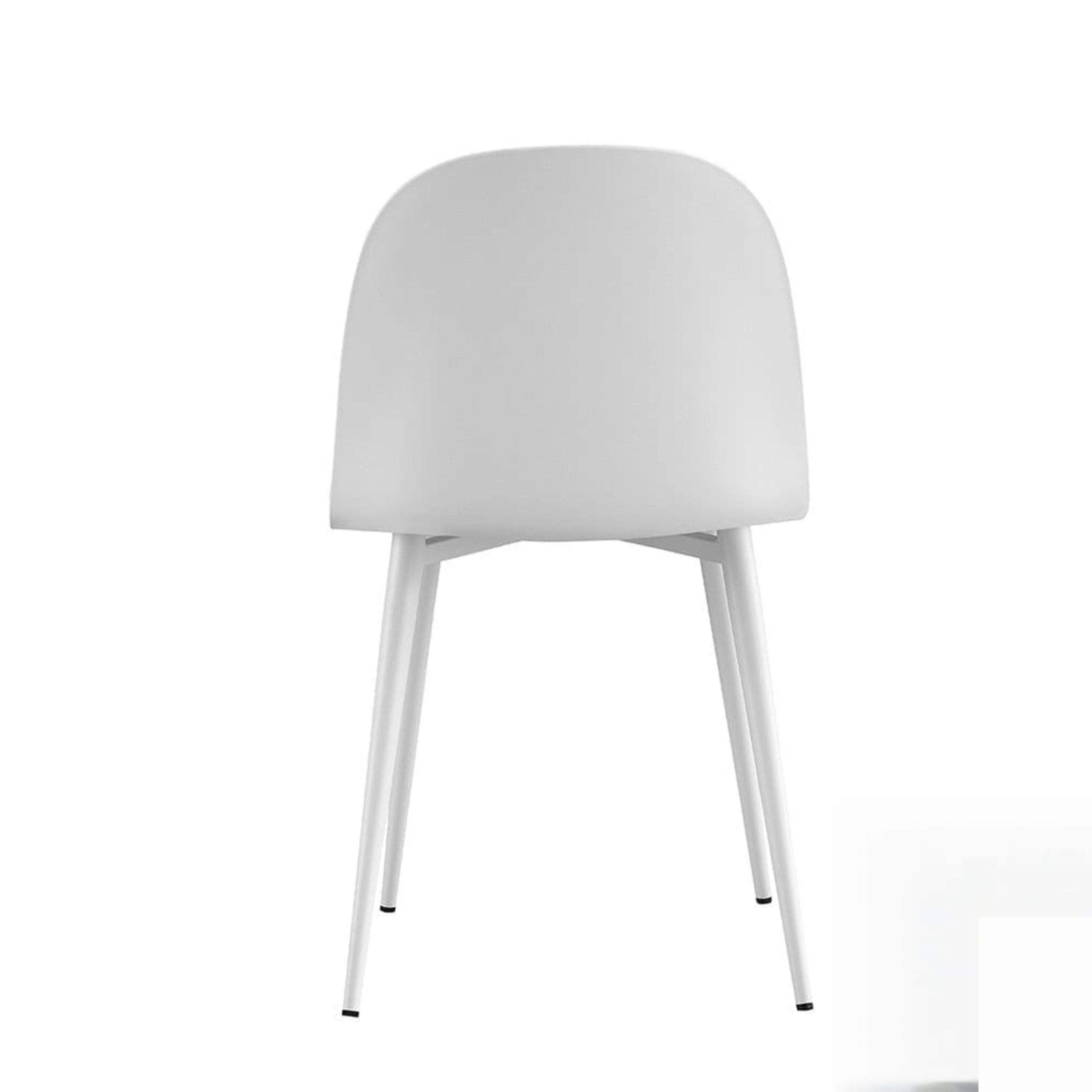 Stoel 'Jasmin' Zitting PP kussen PU Wit — 3