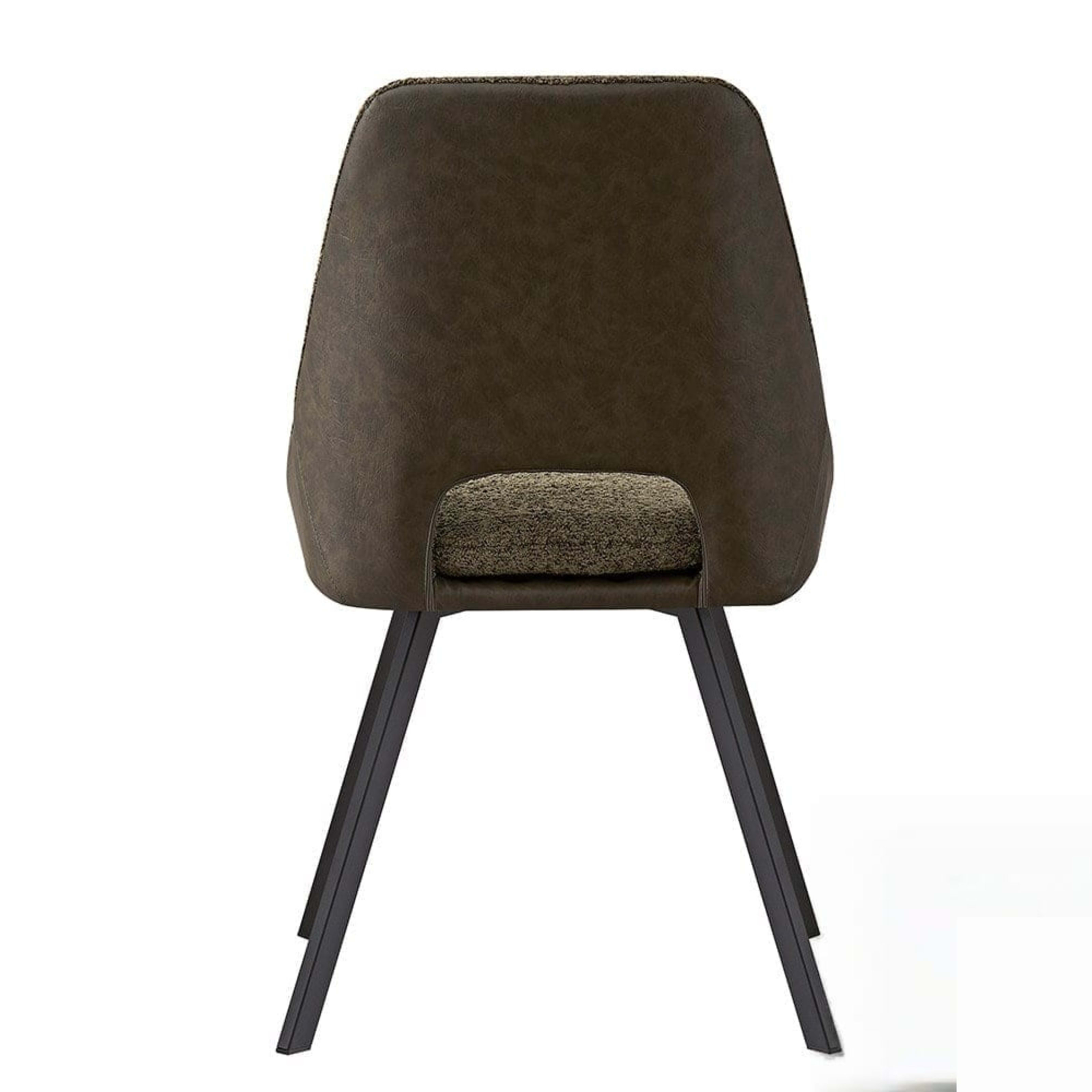Stoel 'Filou' Bouclé Groen Rug PU Donkergroen — 3