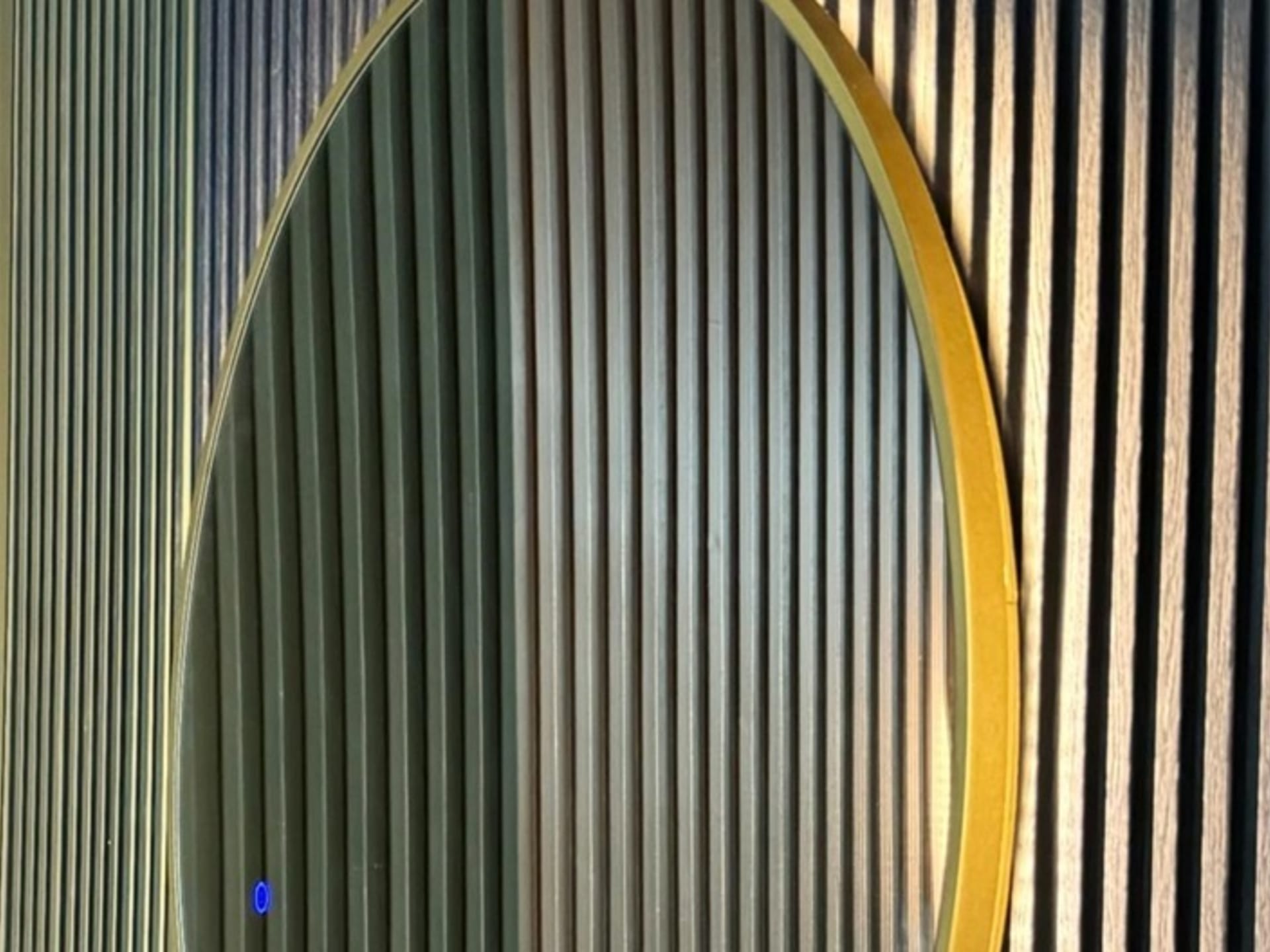 Spiegel met verlichting Gold Line 120 × 120 cm