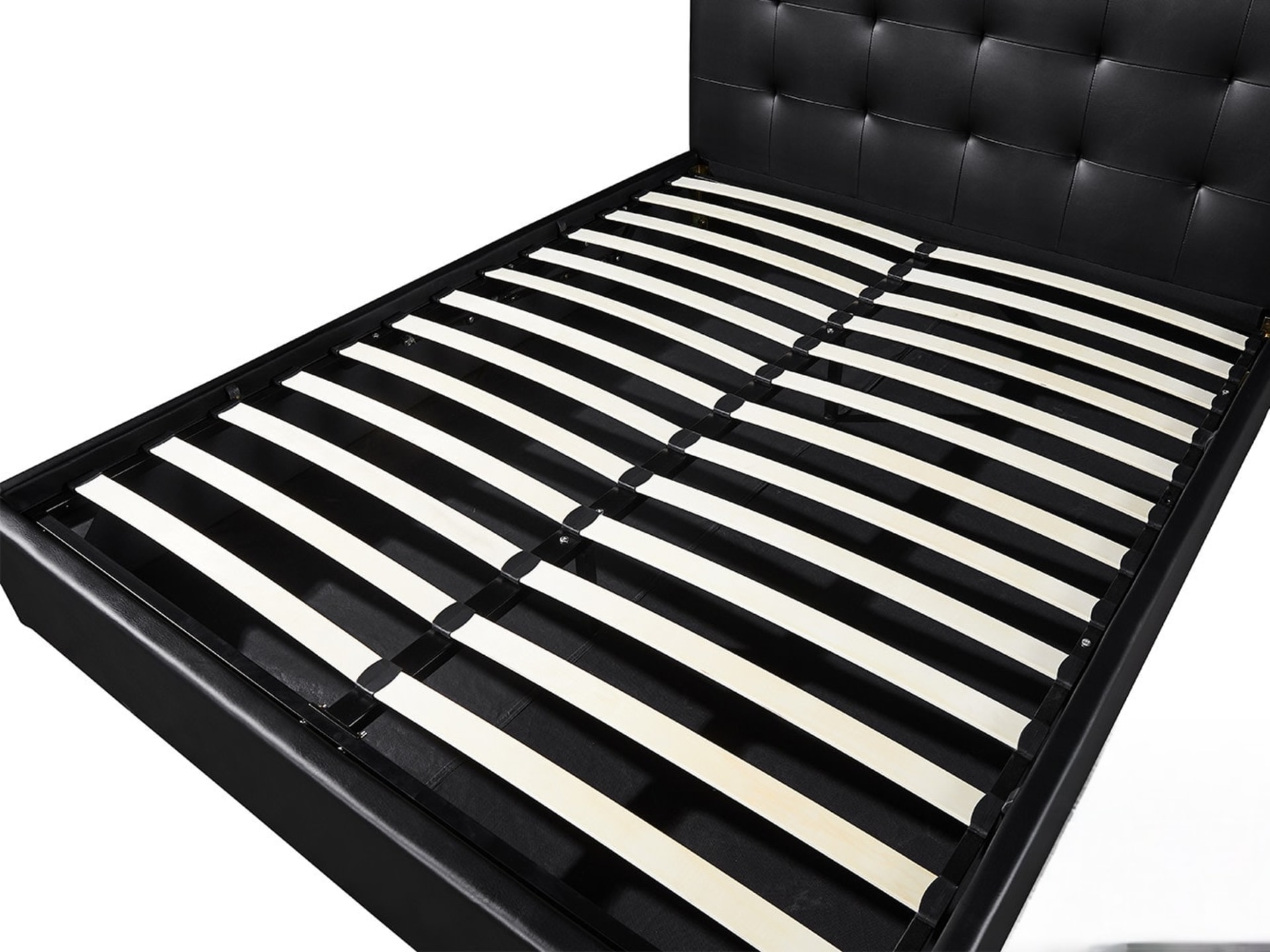 Bed met koffer 'Porto' 160×200 PU Zwart — foto 6 van 7