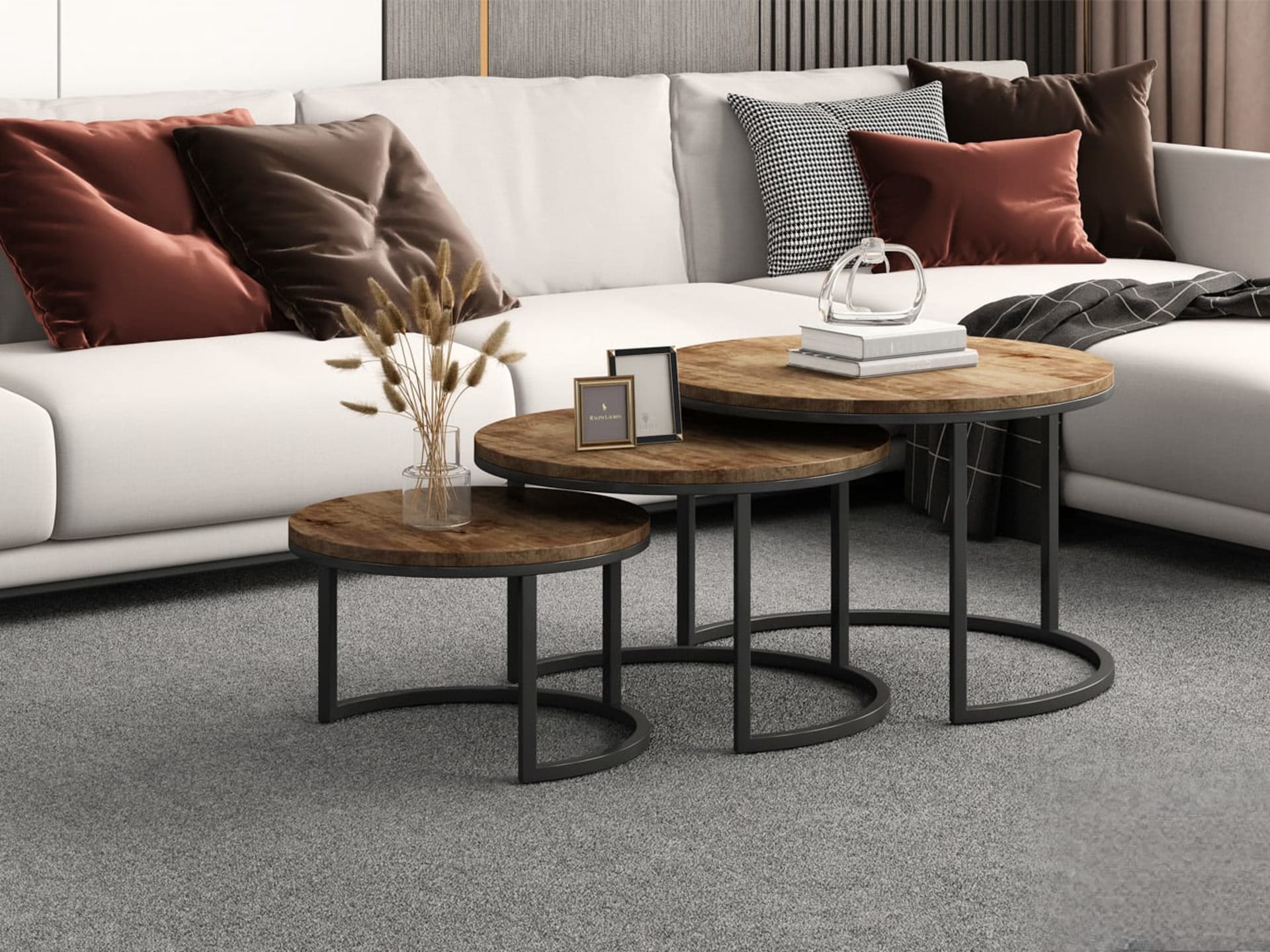 Salontafel 'Arnod' 3-delig Mango hout — foto 3 van 4