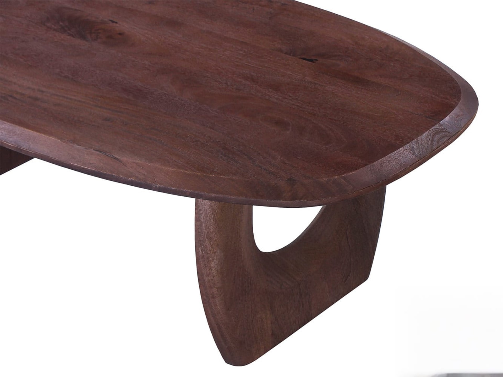 Salontafel 'Braga' Deens Ovaal Mango hout Donkerbruin — foto 3 van 4