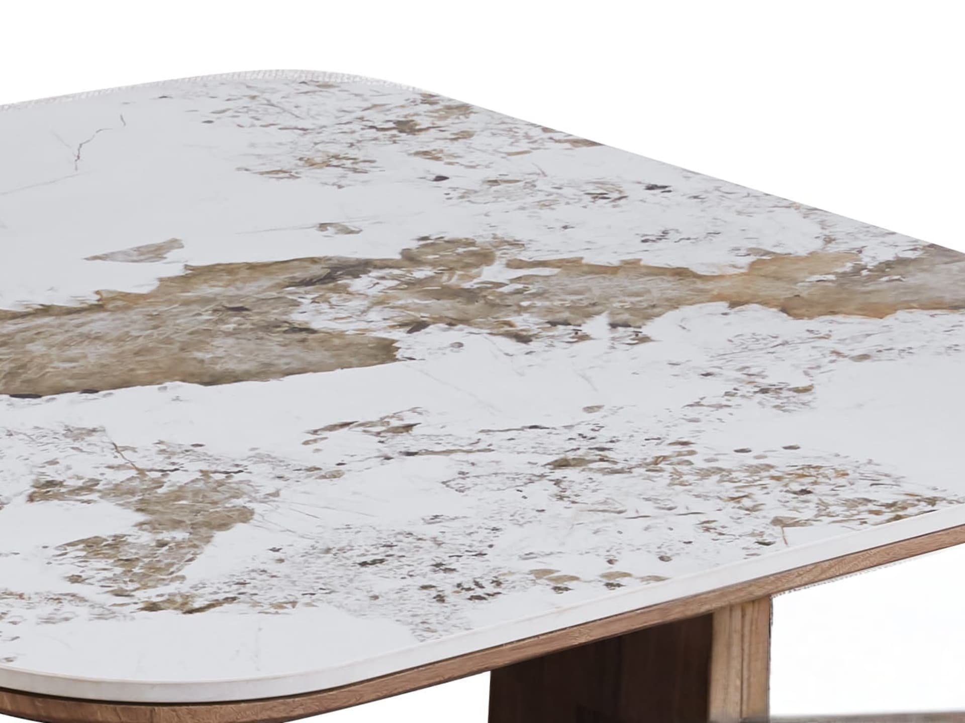 Salontafel 'Evora' met 4 poefs stof Glanzend Steen Pandora — foto 4 van 7