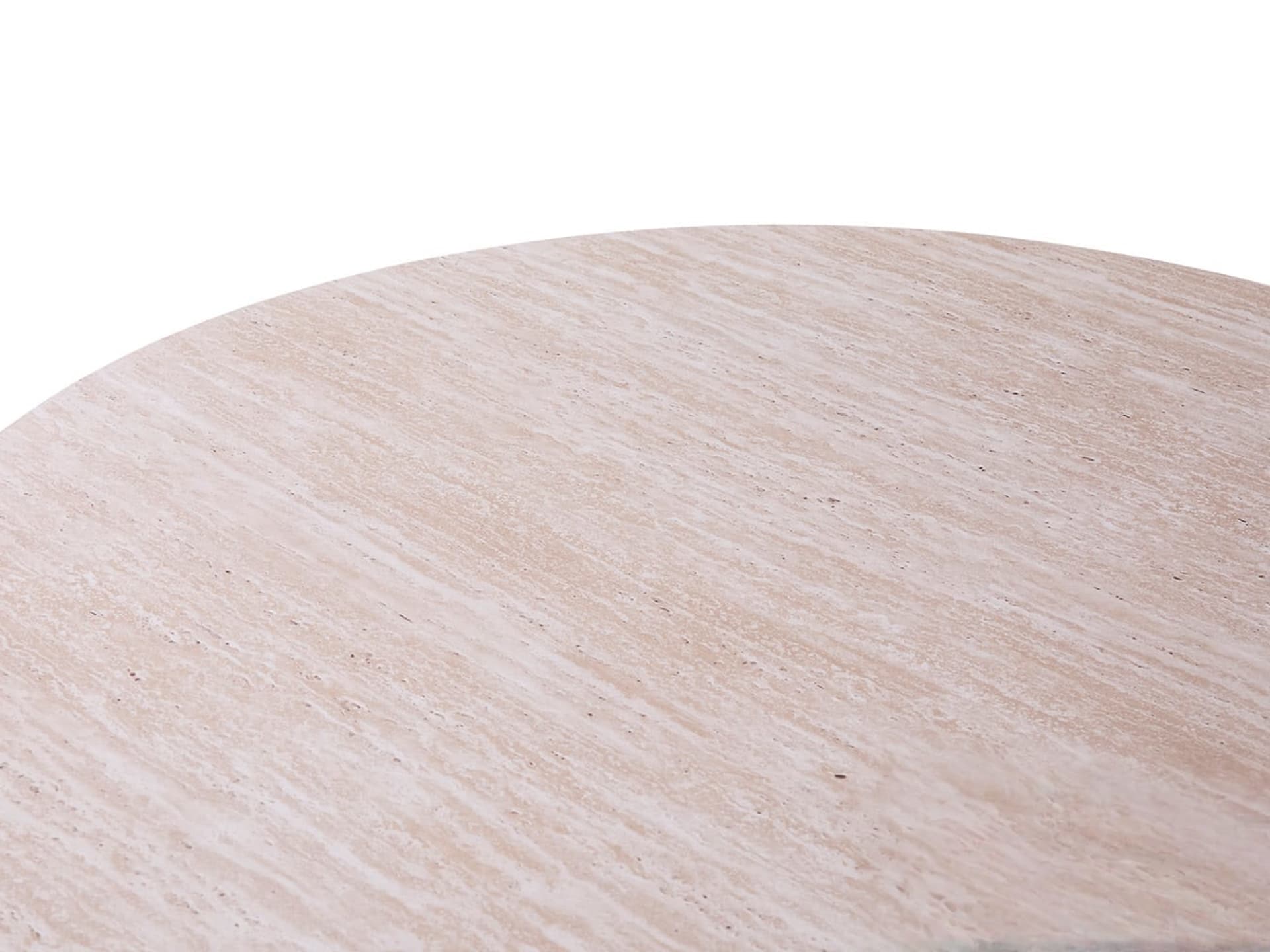 Salontafel 'Lagos' 80 cm Rond Decor Travertin Beige — foto 3 van 5