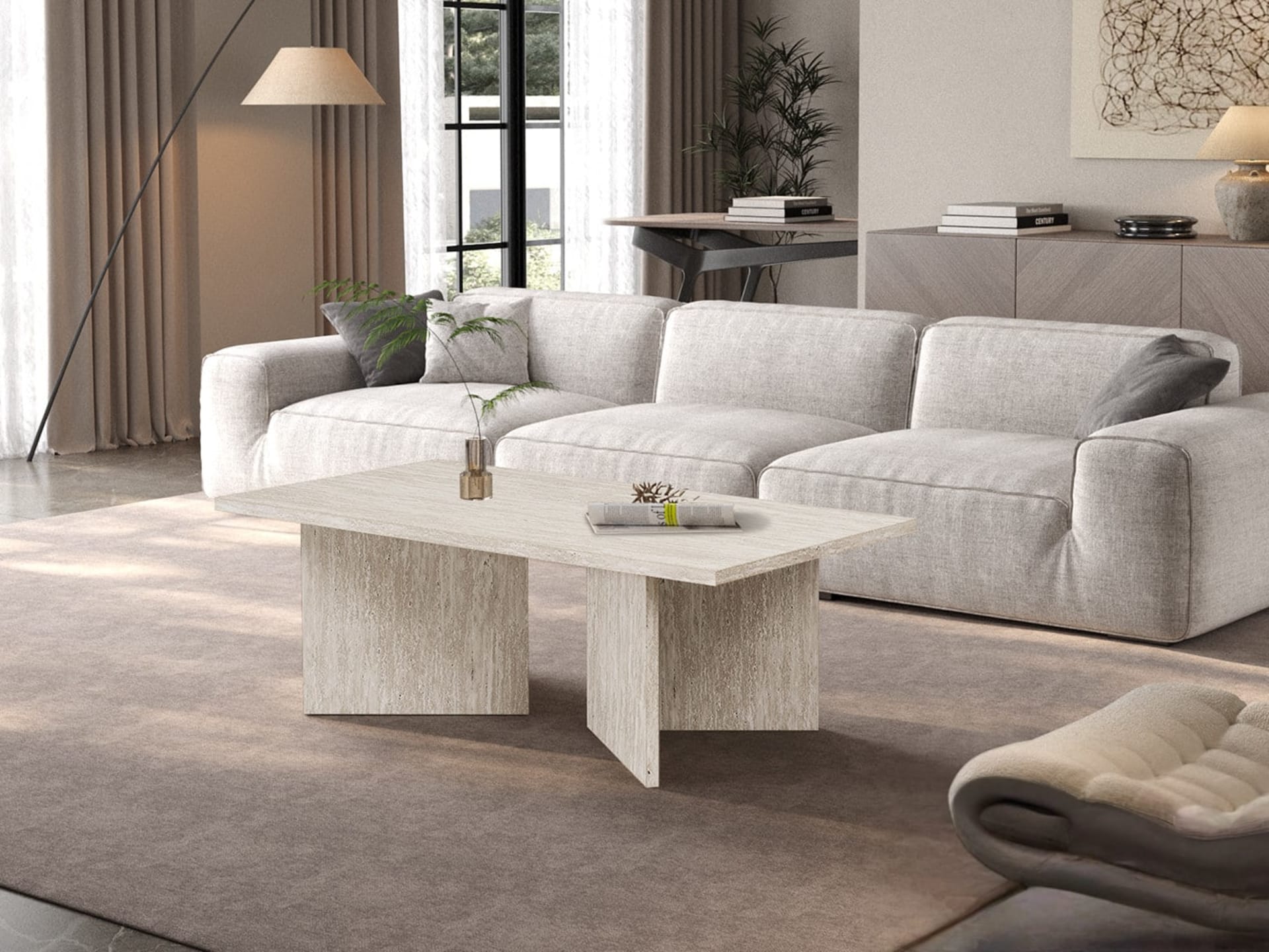 Salontafel 'Litar' Decor Travertin Beige — foto 2 van 4