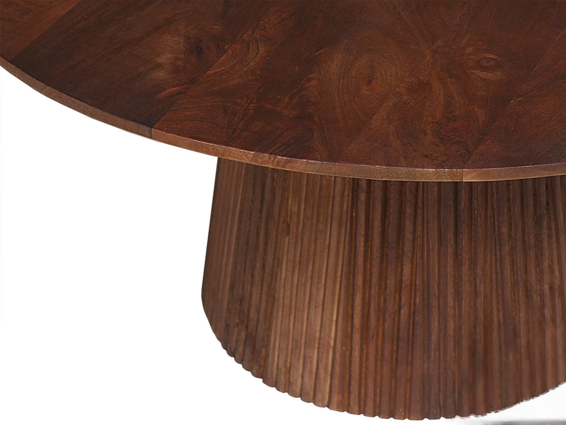 Salontafel 'Miguel' 80 cm Rond Mango hout Lichtbruin — foto 3 van 5