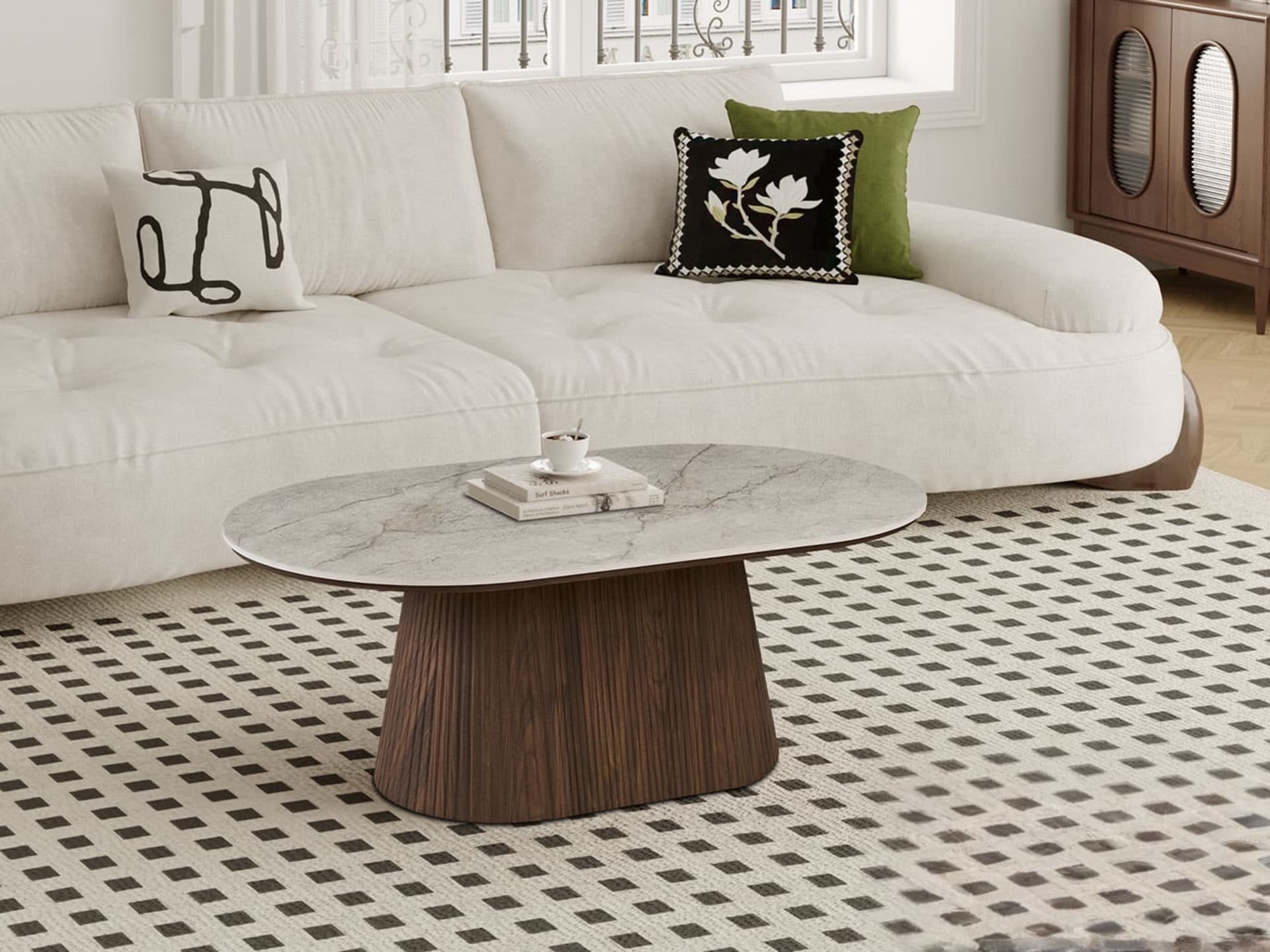 Salontafel 'Vigo' 120 cm Decor Donkere Eik Shakespear Beige — foto 2 van 5
