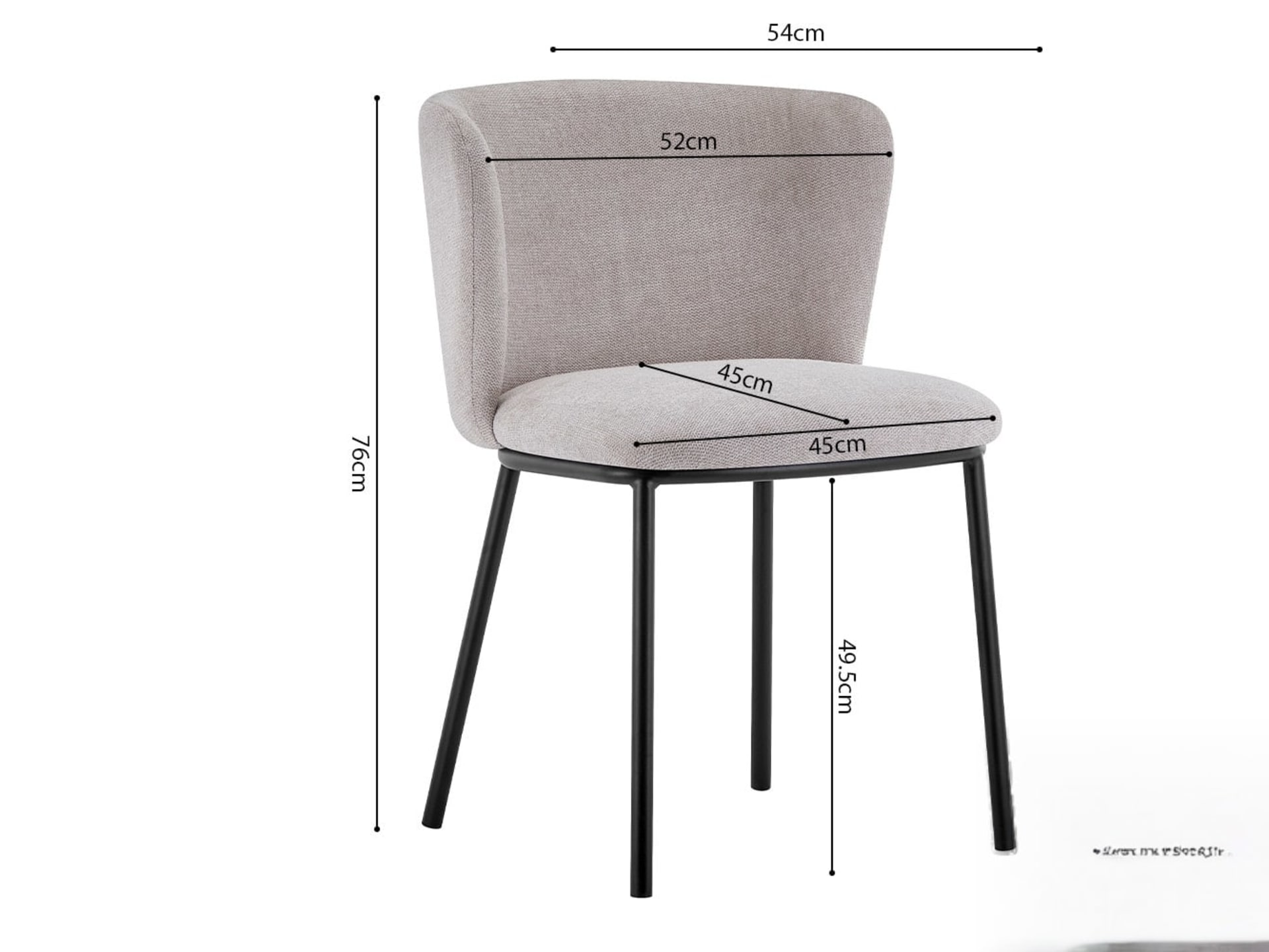 Stoel 'Arthur' Stof Ote Belfast 23 Beige — foto 5 van 5
