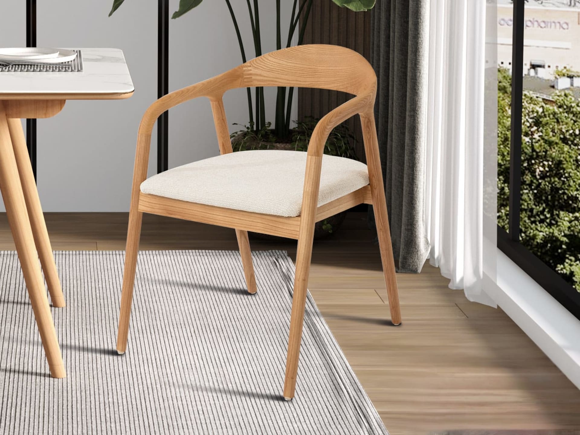 Stoel 'Claire' Essenhout Naturel Ote Milan 103 Beige Gemonteerd — foto 2 van 5