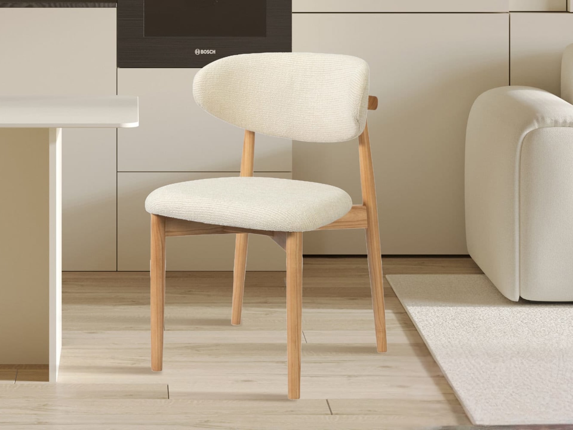 Stoel 'Clara' Essenhout Naturel Ote Milan 103 Beige Gemonteerd — foto 2 van 4