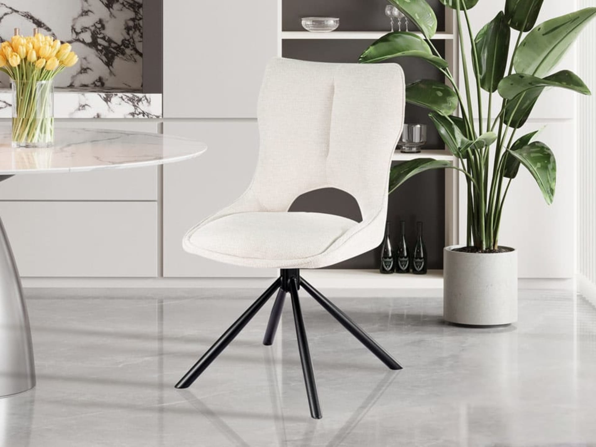 Stoel 'Mori' Draaibaar tot 0 Stof Ote Share 101 Beige — foto 2 van 4