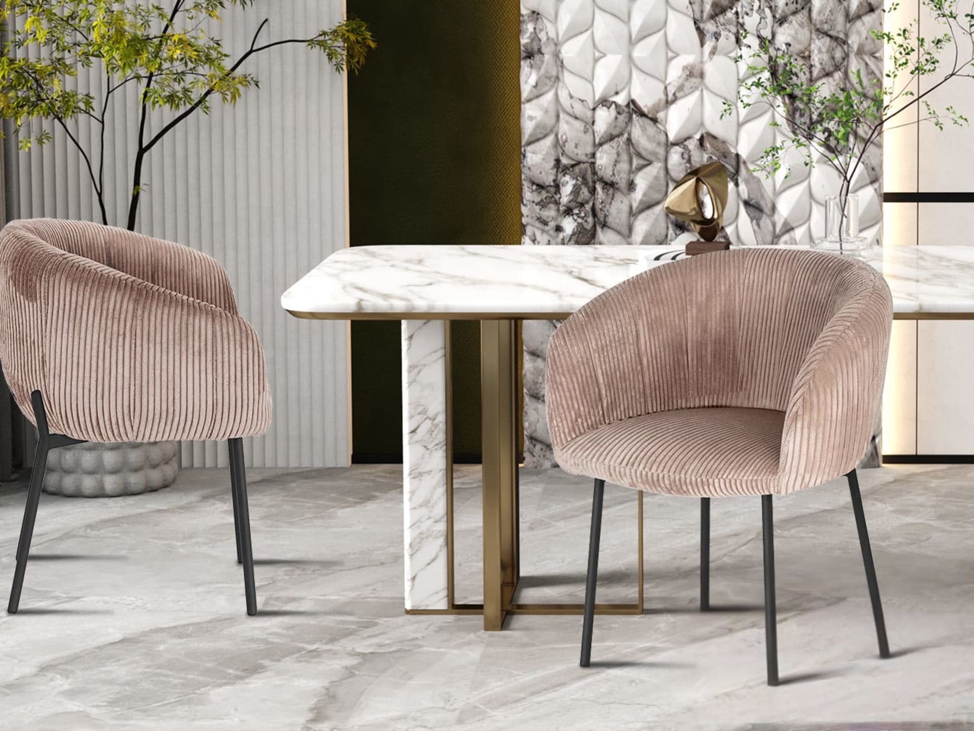 Stoel 'Sevilla' Stof Beige — foto 6 van 6