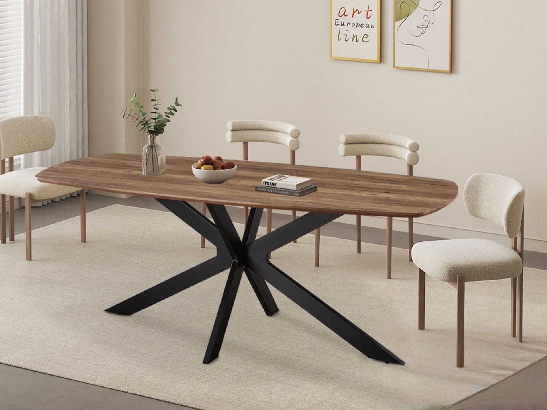 Tafel 'Aziz' 200 cm Deens Ovaal Decor Mango — foto 3 van 5