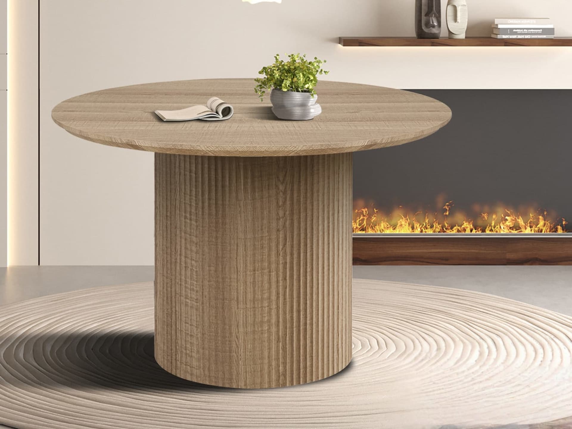 Tafel 'Lagos' 120 cm Rond Decor Eik Naturel — foto 2 van 4
