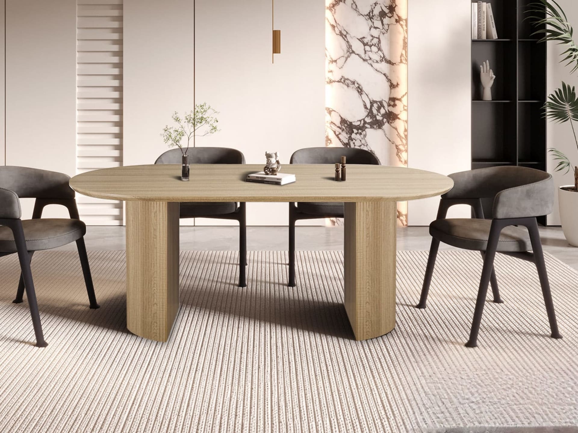 Tafel 'Lagos' 200 cm Ovaal Decor Eik Naturel — foto 3 van 5