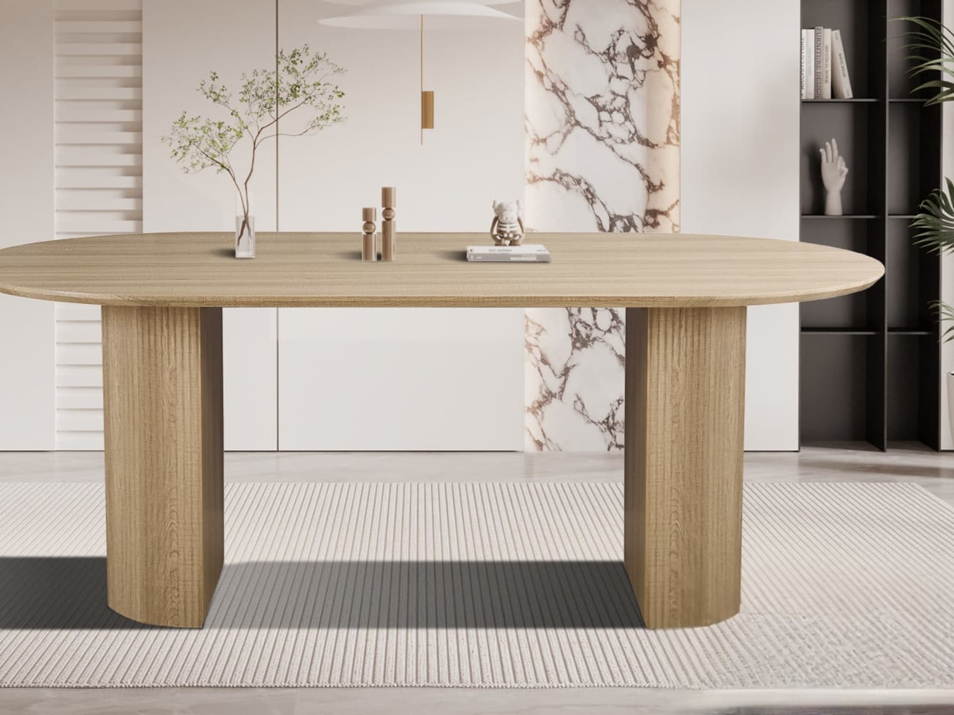 Tafel 'Lagos' 200 cm Ovaal Decor Eik Naturel — foto 2 van 5
