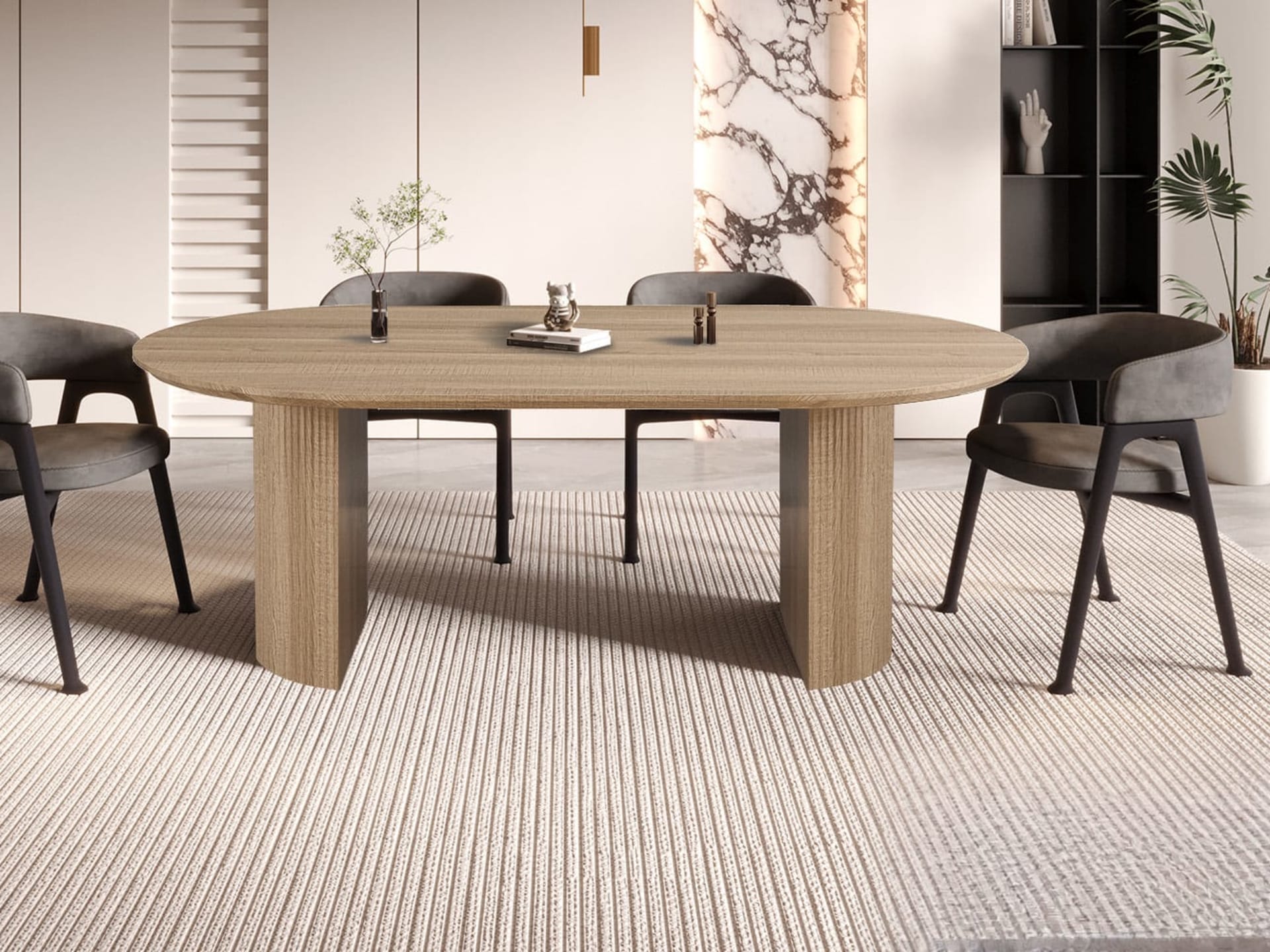 Tafel 'Lagos' 220 cm Ovaal Decor Eik Naturel — foto 2 van 5