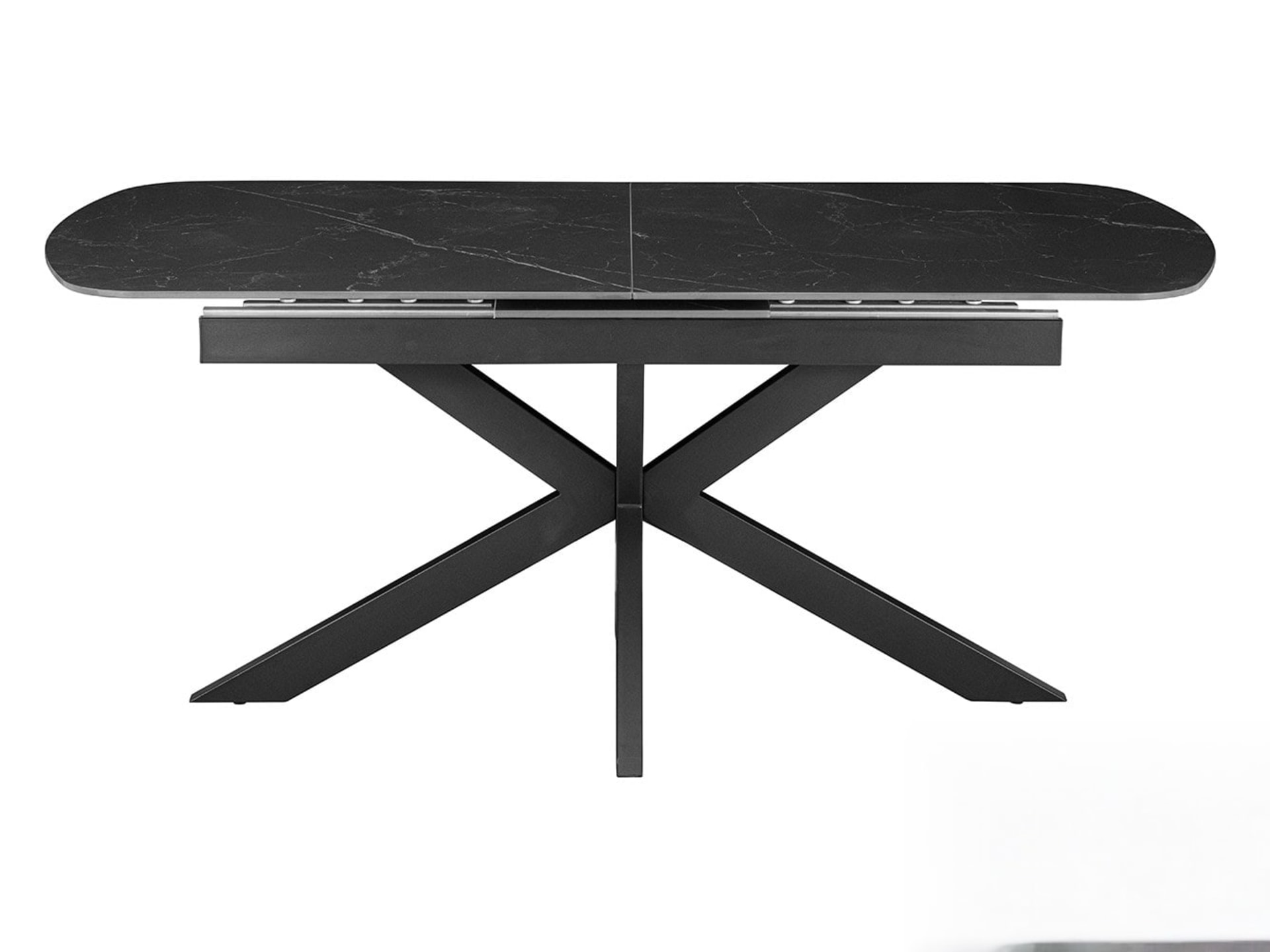 Uitschuifbare tafel 'Hestia' 180-220 cm Deens Ovaal Steen Zwart — foto 1 van 6