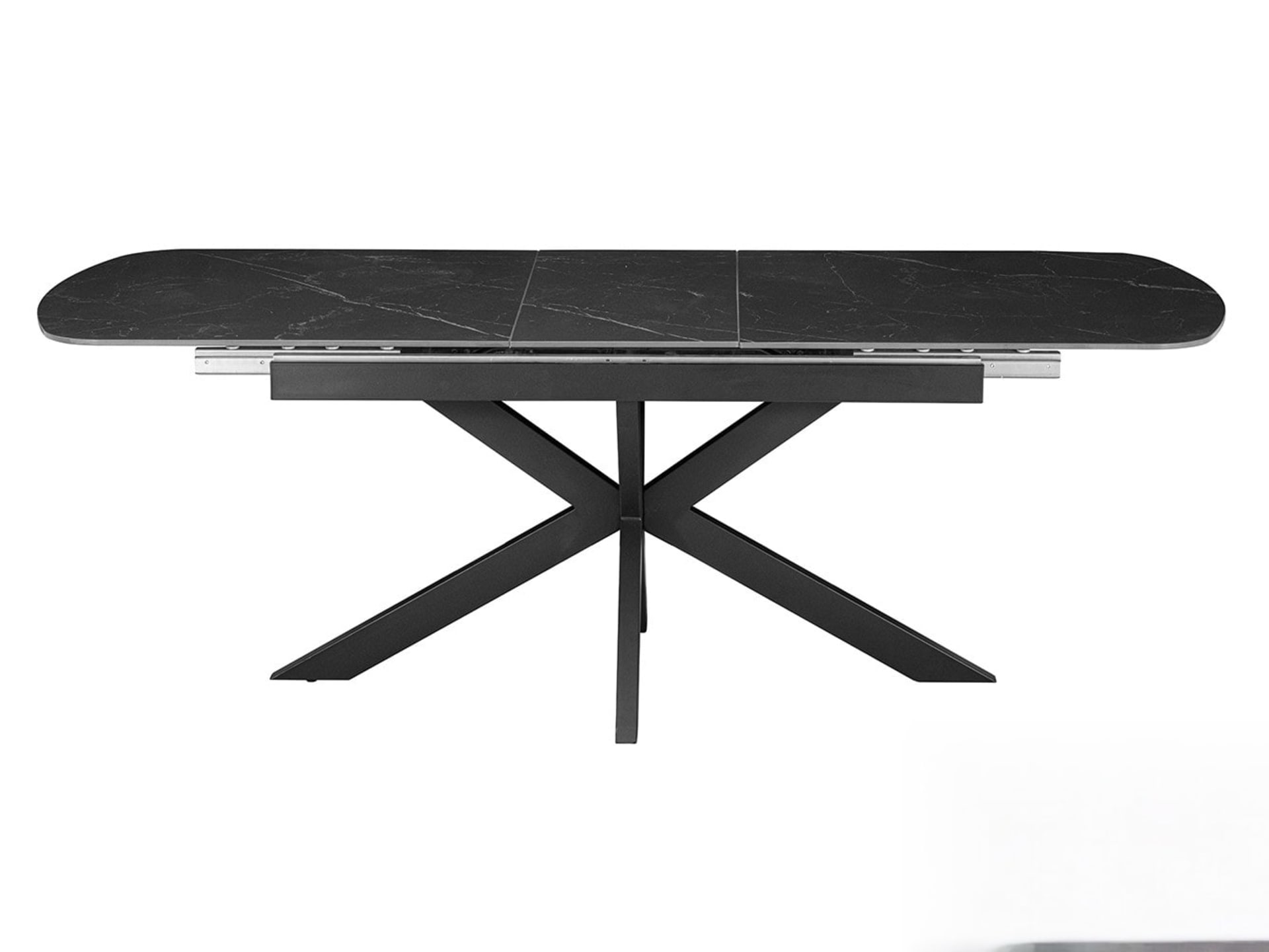 Uitschuifbare tafel 'Hestia' 180-220 cm Deens Ovaal Steen Zwart — foto 2 van 6