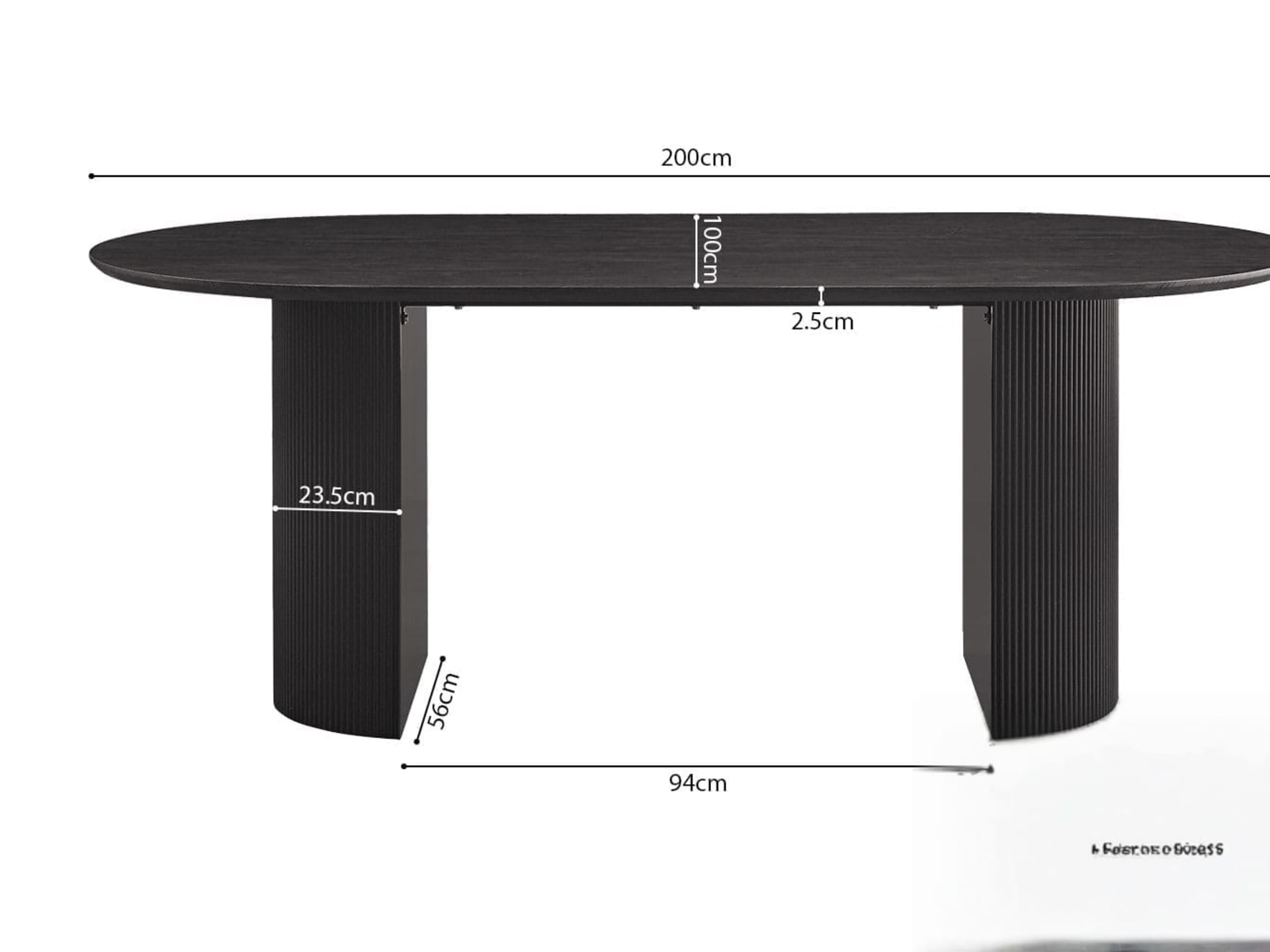 Tafel 'Lagos' 200 cm Ovaal Decor Donkerbruin — foto 5 van 5