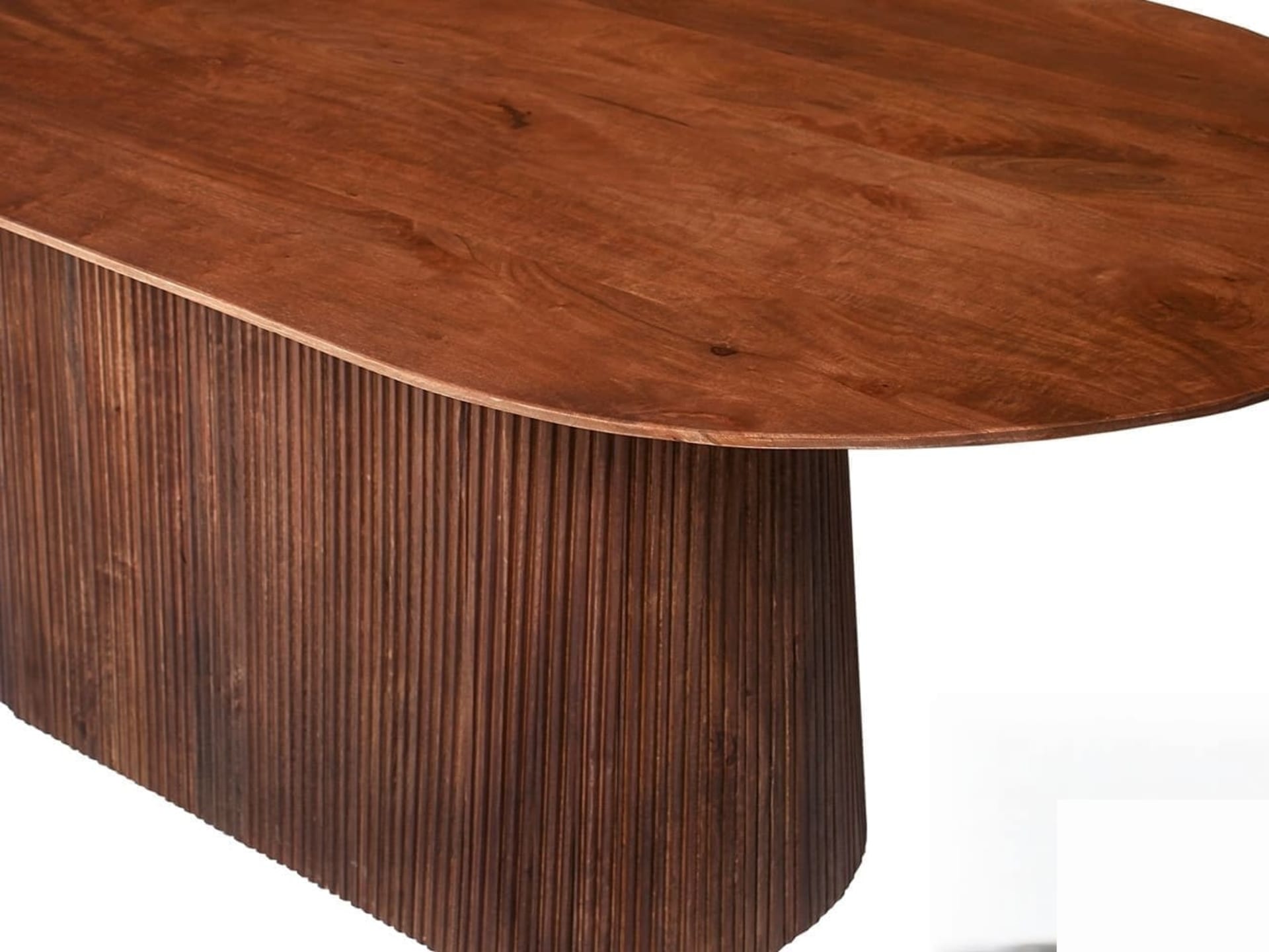 Tafel 'Miguel' 200 cm Ovaal Mango hout Lichtbruin — foto 3 van 4
