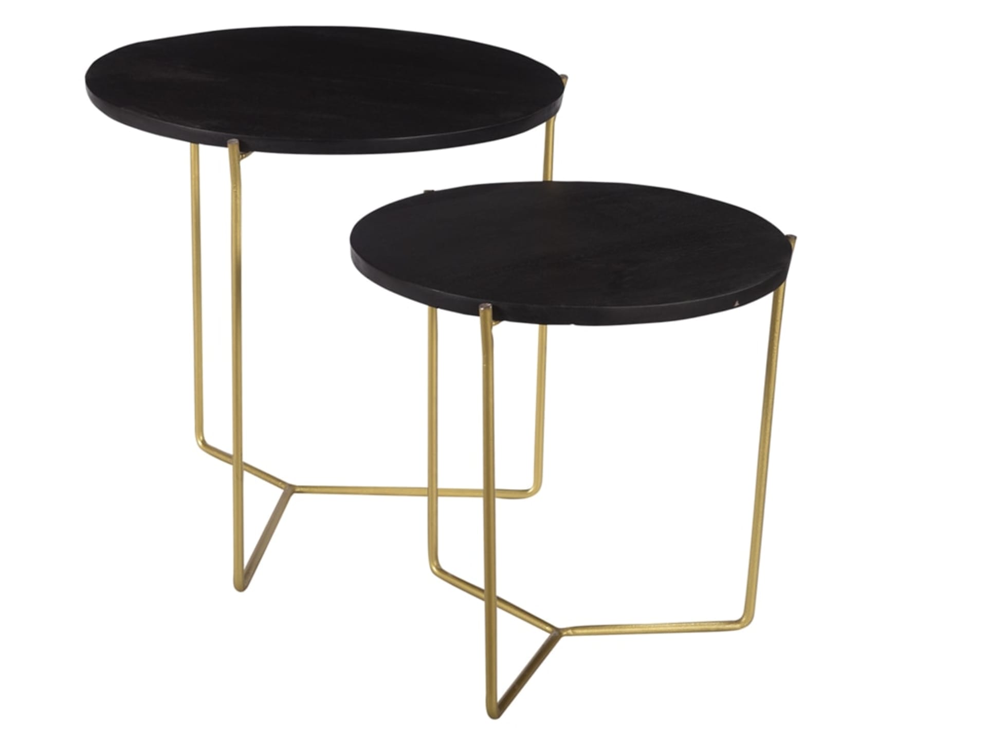Mason Black/Brass Set of 2