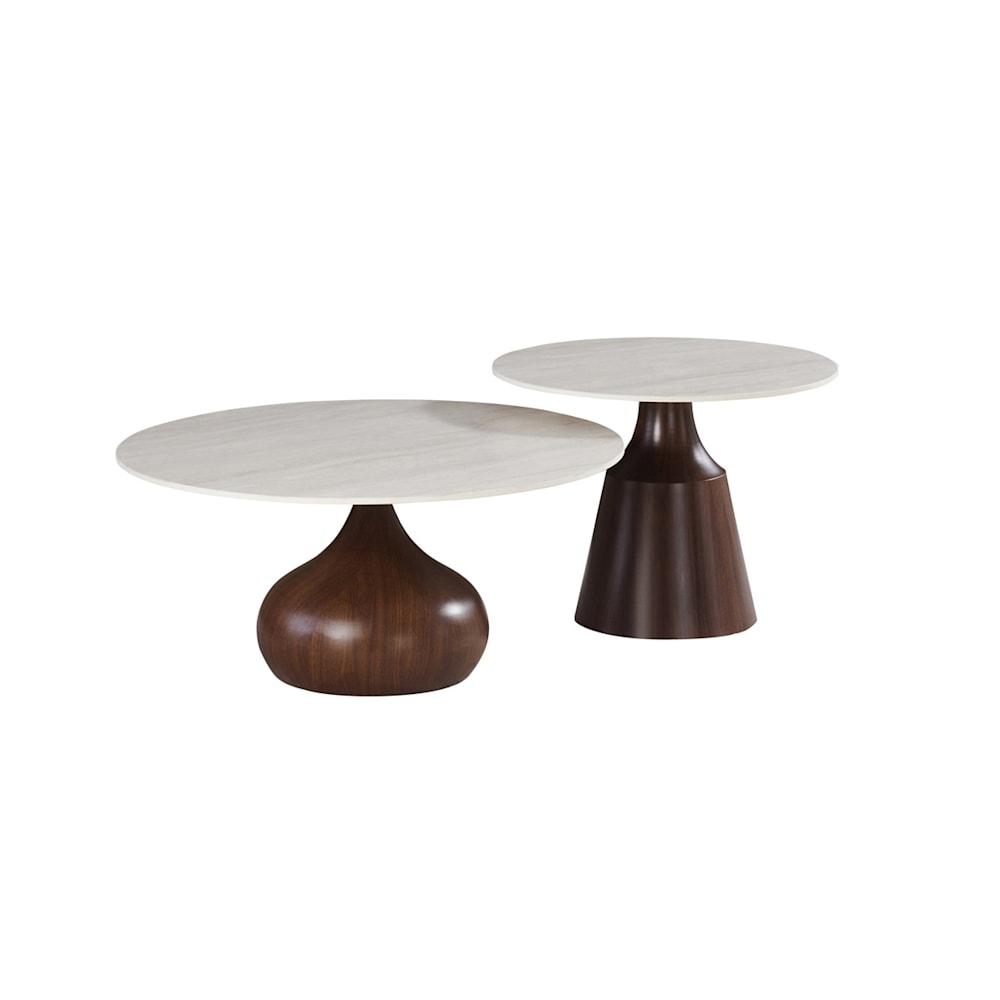 Rotate Salontafel Ø 90 Bruin Keramiek