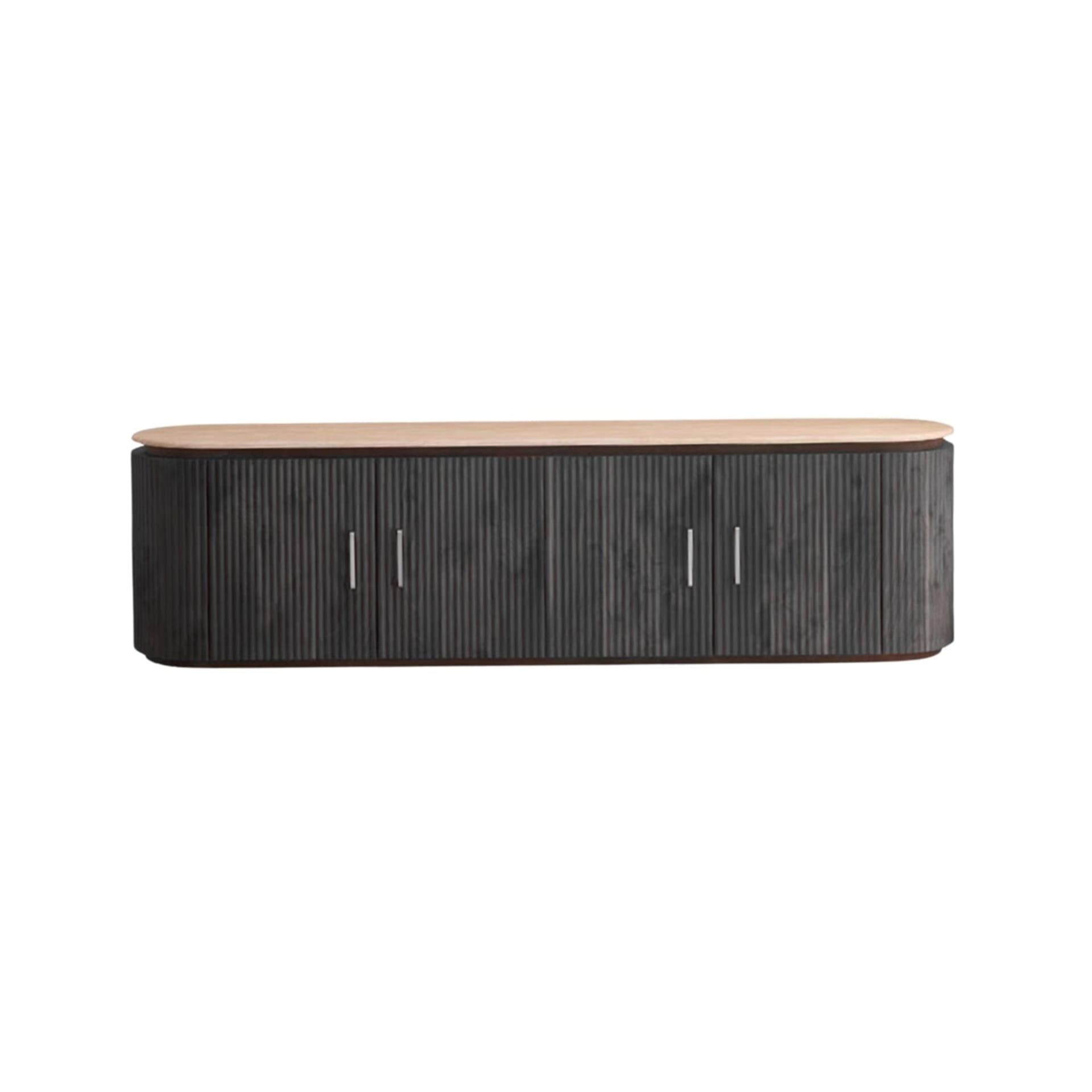 Kimberly Black TV-meubel 200×40×55 Zwart Marmer