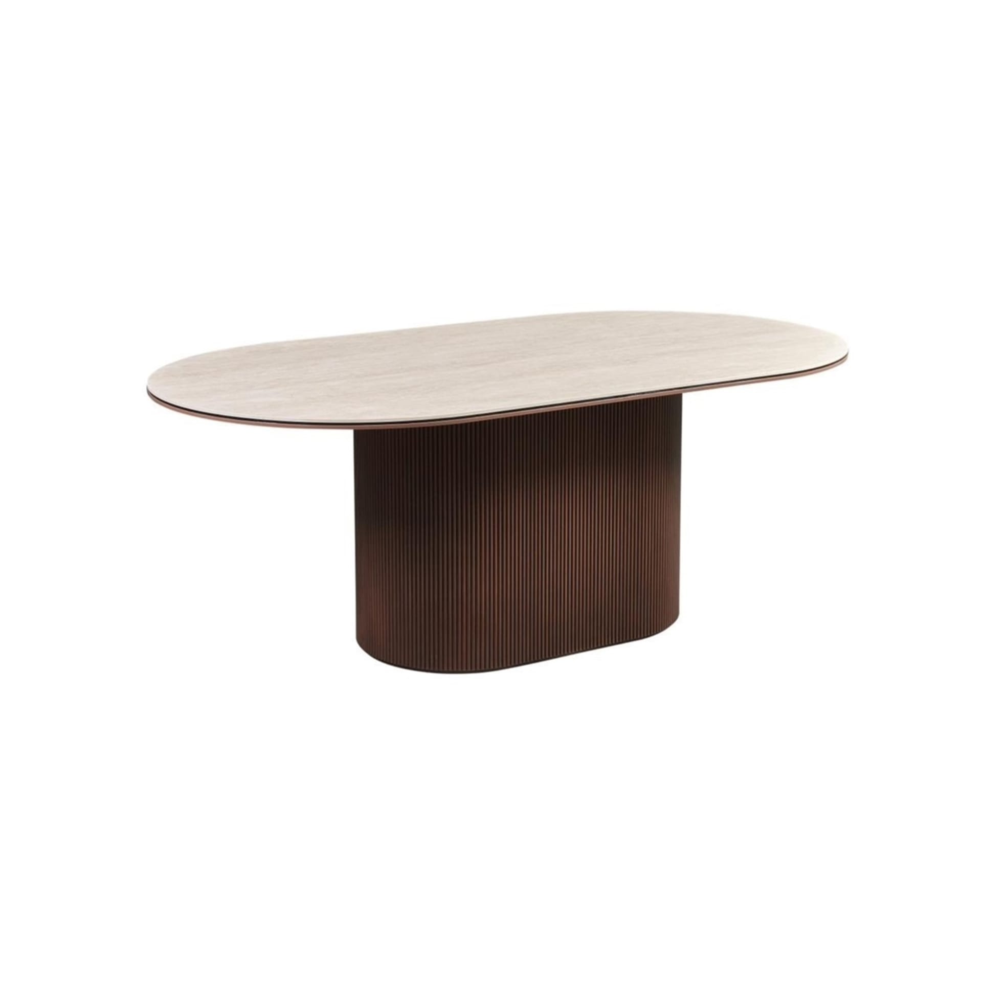 Aqua Eettafel 200×110×76 Bruin Keramiek