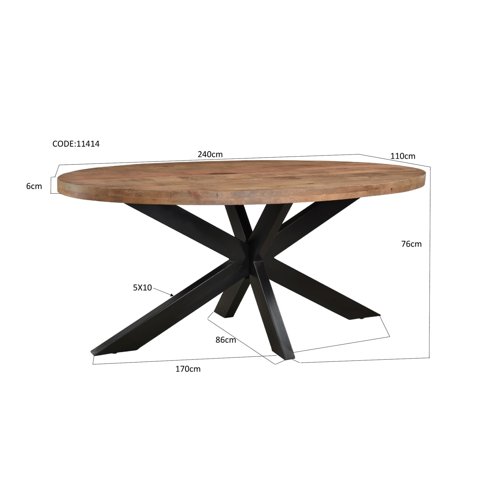 Sturdy Oval 240 cm — foto 4 van 6