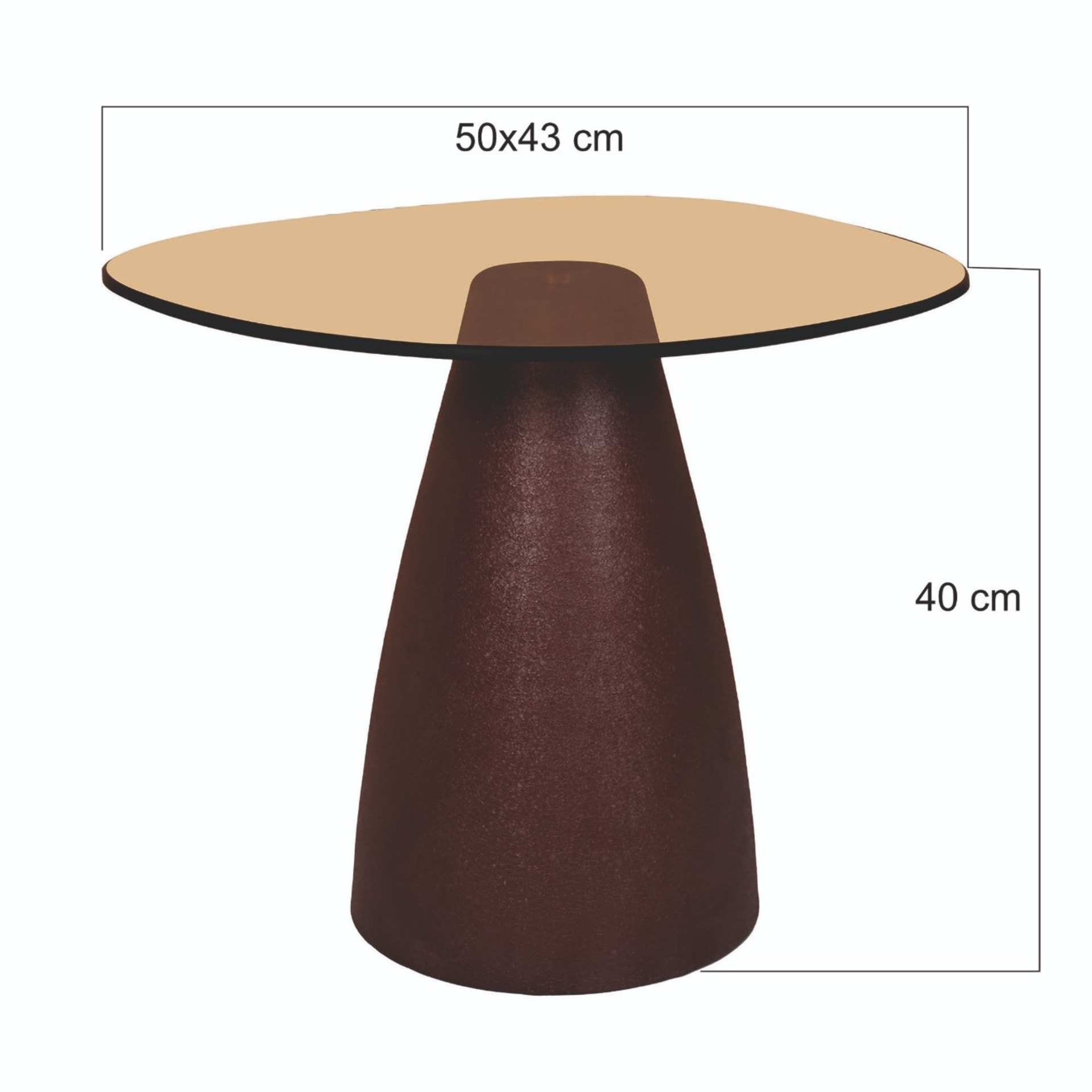 Brix Mylon Burgundy 50cm — foto 4 van 5