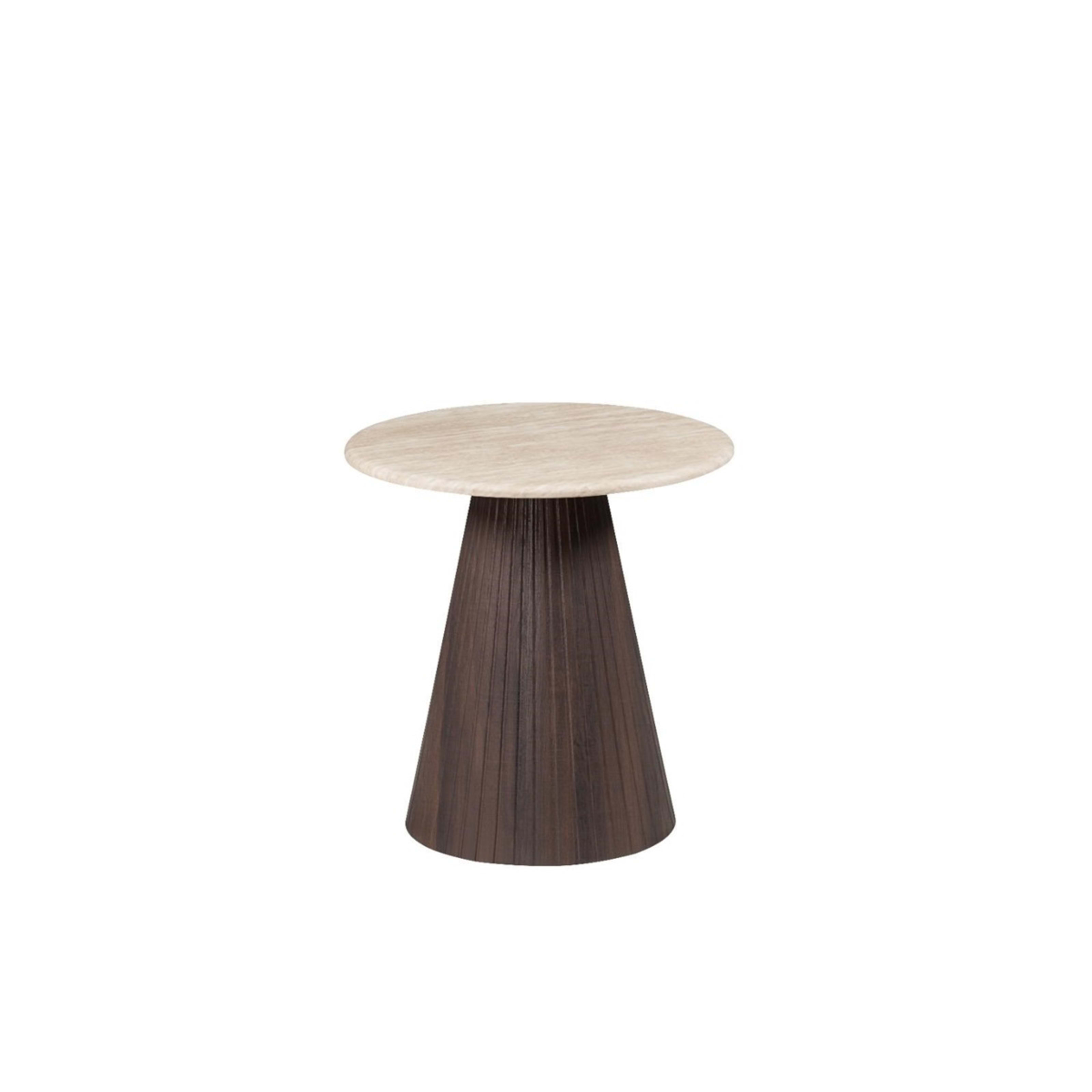Kimberly Brown Bijzettafel Ø 55 Flintstone Marmer