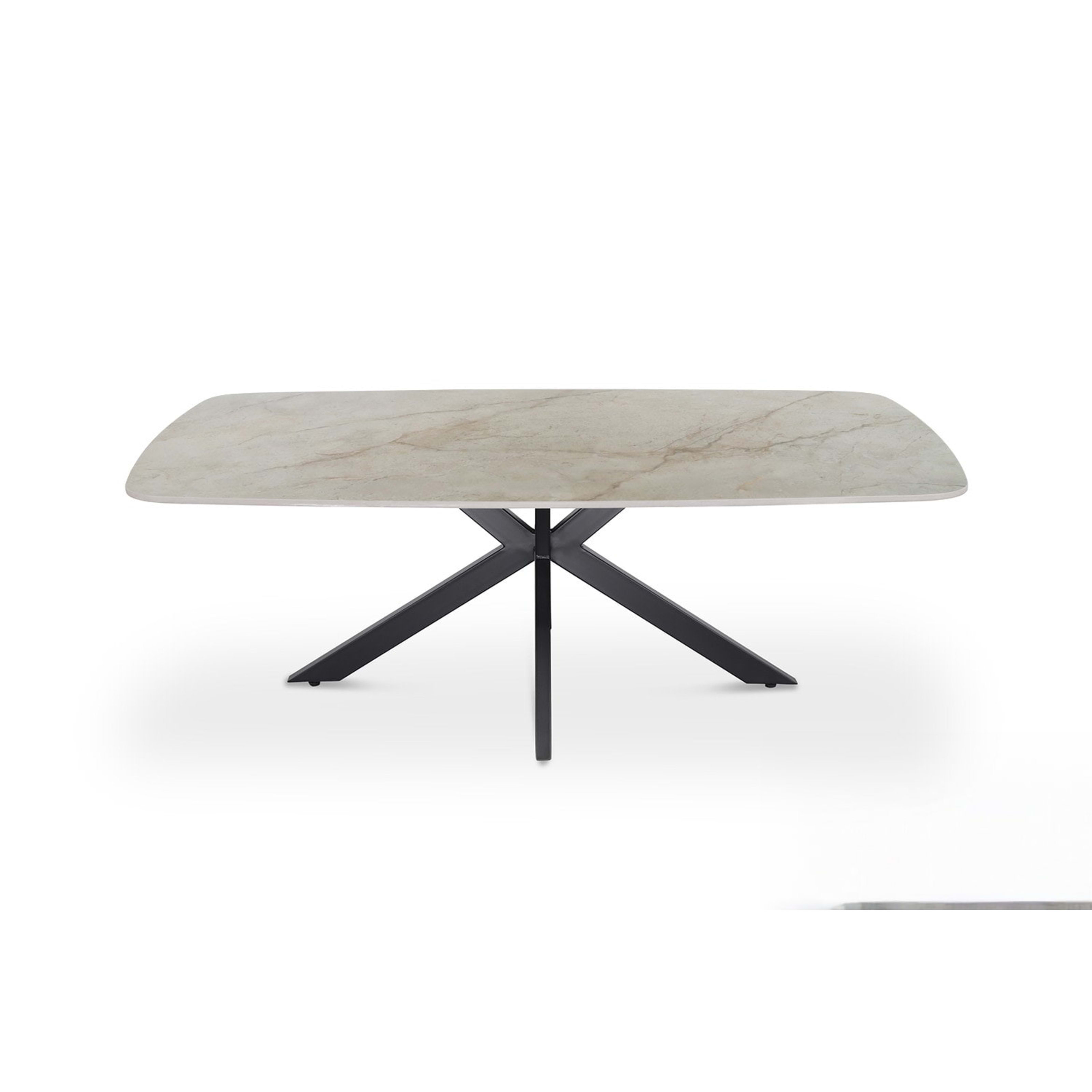 Salontafel 'Apollo' 130 cm Deens Ovaal Glanzend Steen Shakespeare Beige