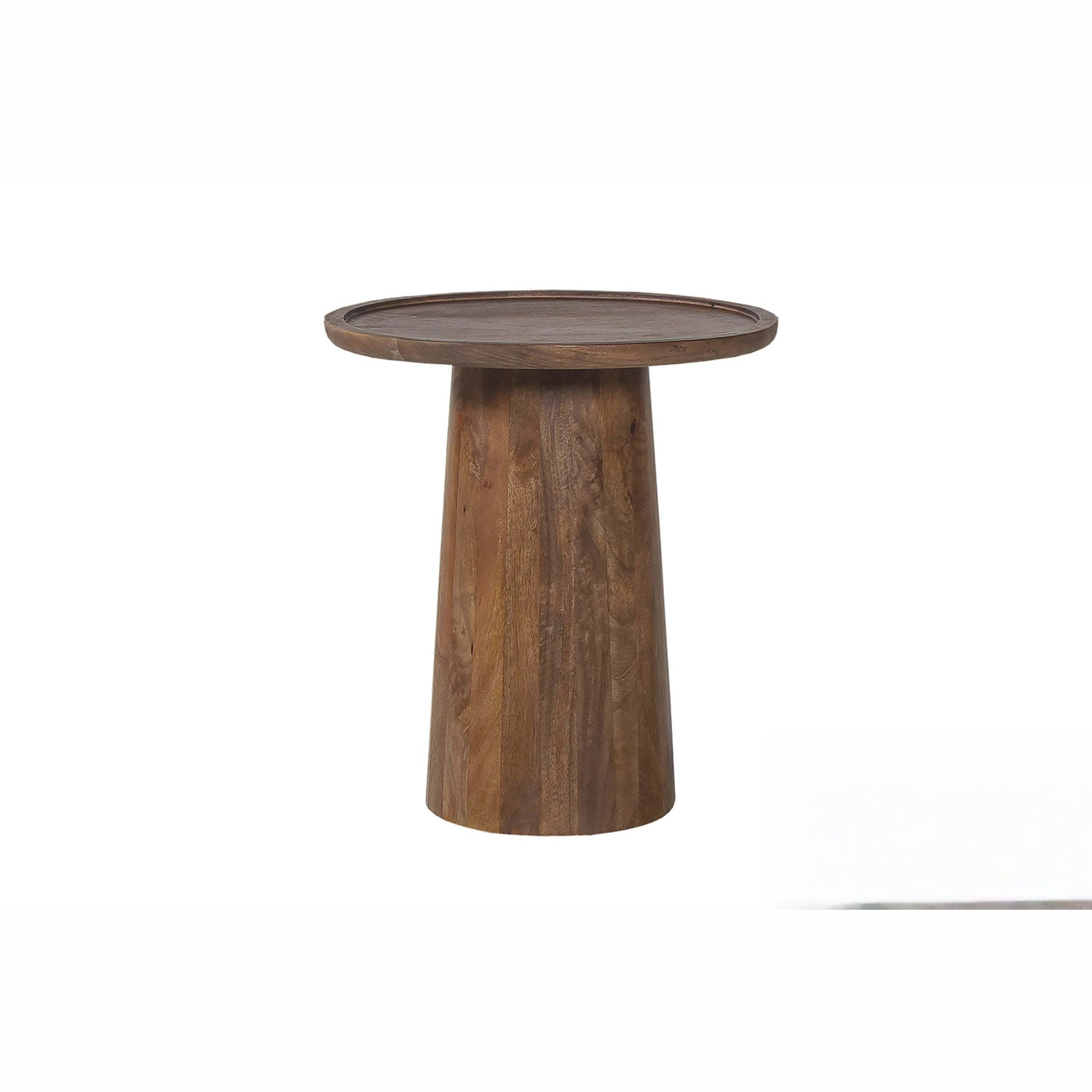 Salontafel 'Jules' 45x50 cm Rond Mango hout Lichtbruin