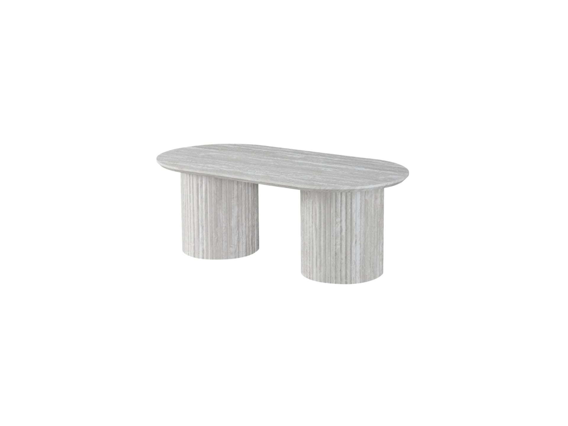 Kapadokya Salontafel 120×60×45 Beige Fineer Ovaal