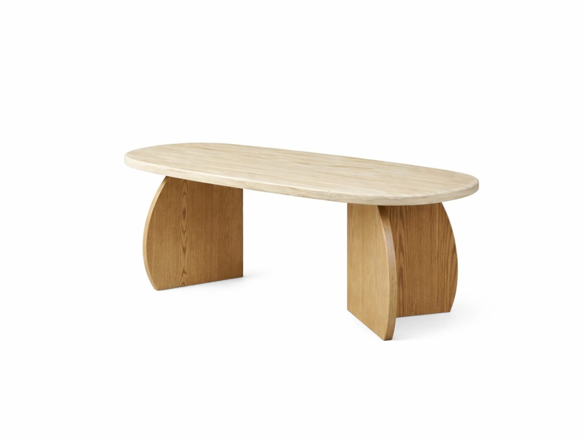 Monza Oak Salontafel 130×70×45 Flintstone Marmer Faux Marmer