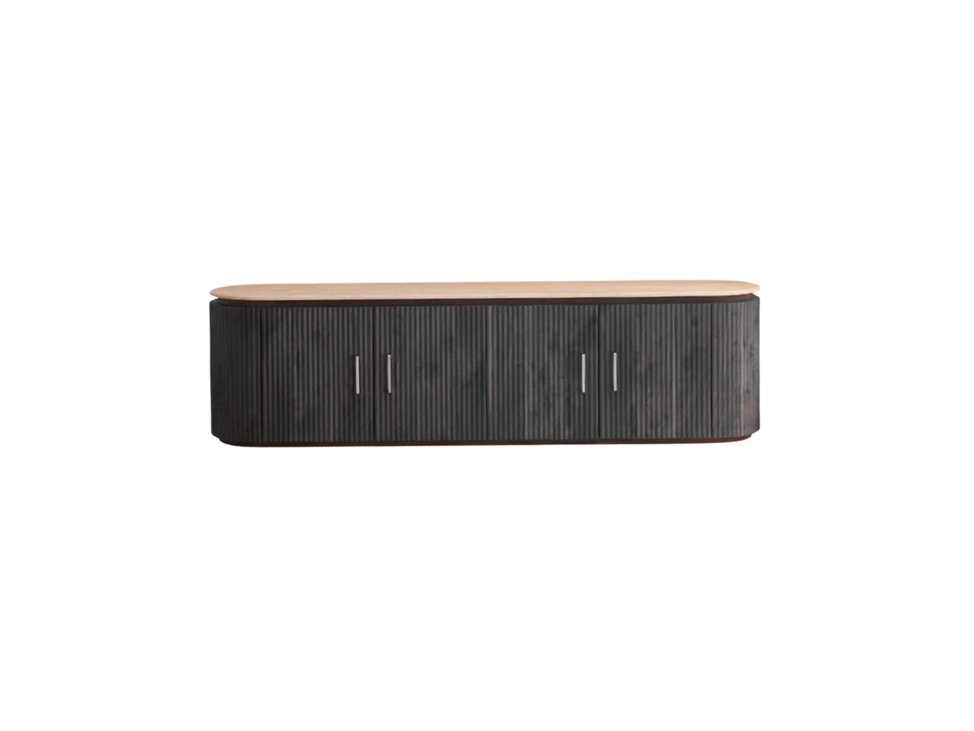 Kimberly Black TV-meubel 200×40×55 Zwart Marmer