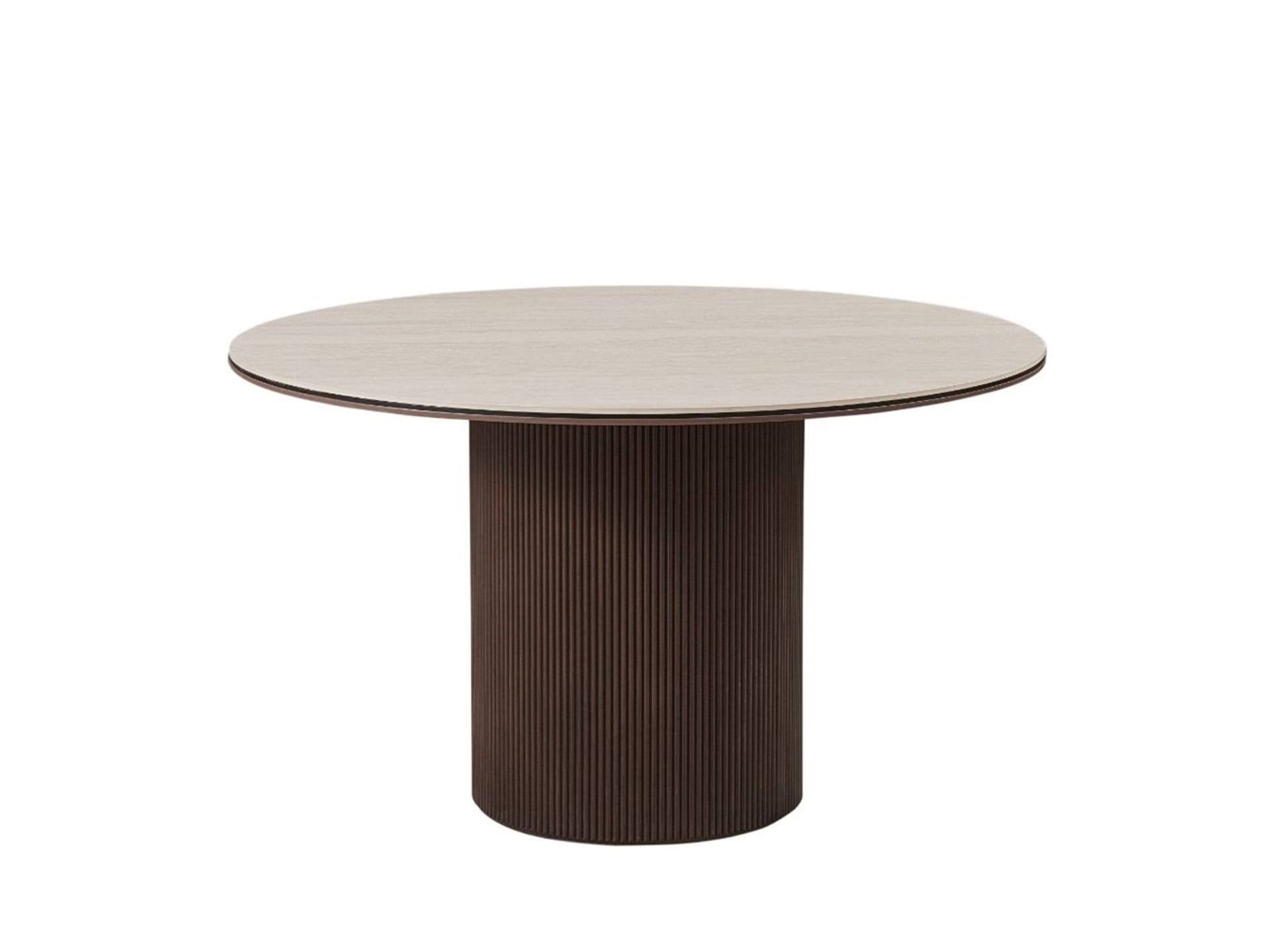 Aqua Eettafel Ø 130 Bruin Keramiek