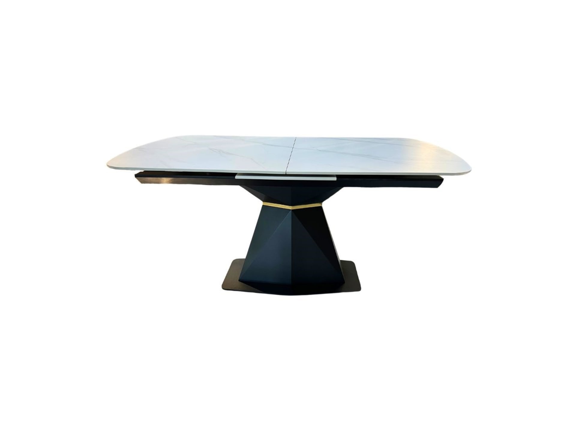 Jump Eettafel 160/200×90 Zwart Sintersteen Wit